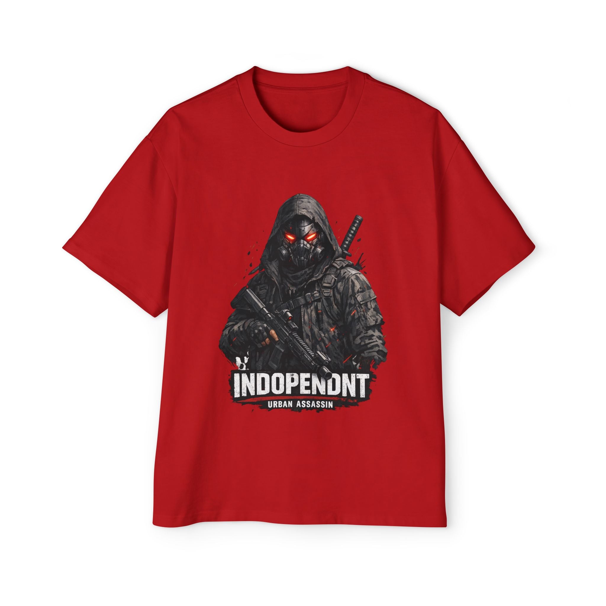 Urban Assassin Graphic Tee — "Independent" Hooded Soldier Streetwear