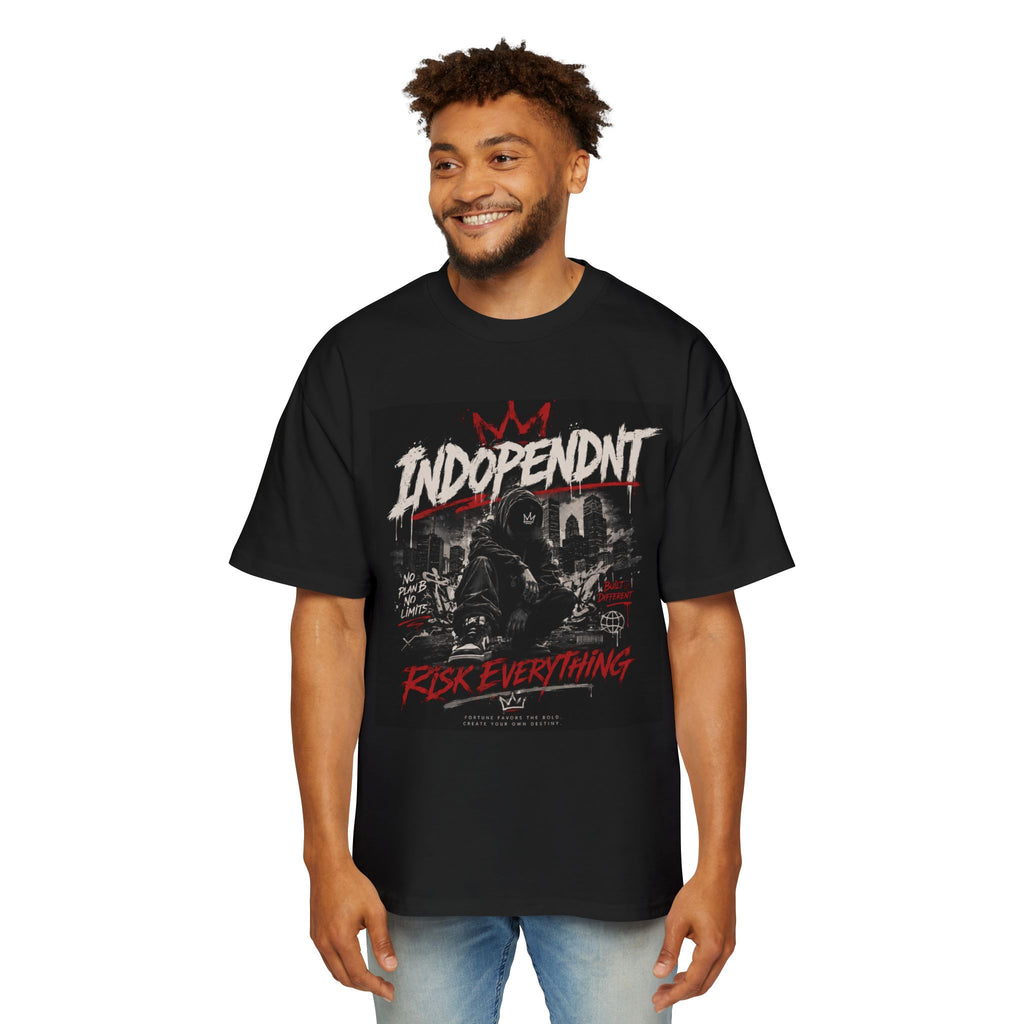 Independent 'Risk Everything' Graphic Tee — Men's Oversized Streetwear