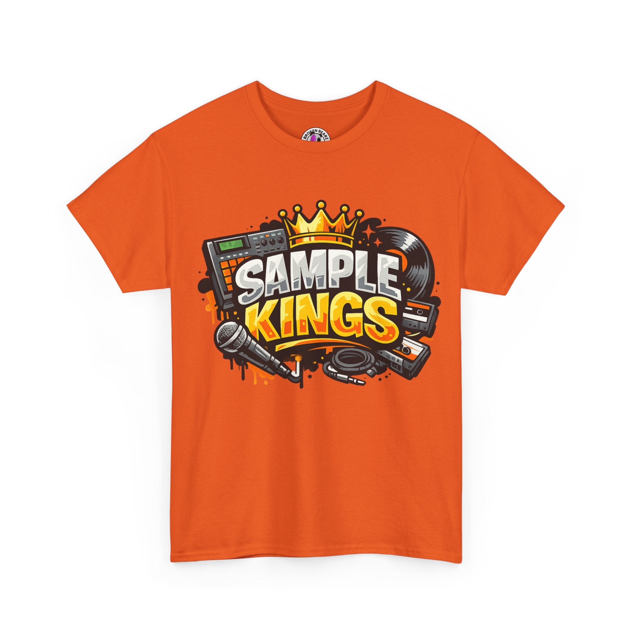 Sample Kings T-Shirt — DJ Vinyl Music Tee with Crown Graphic