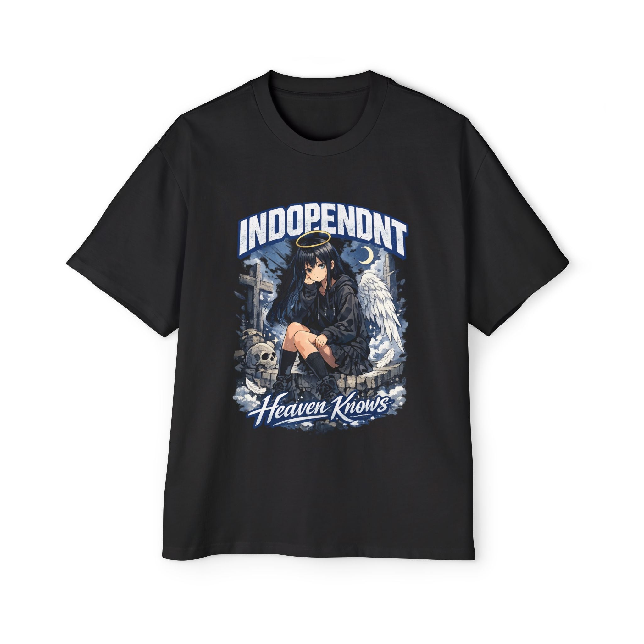 Graphic Tee - 'Independent Heaven Knows' Anime Angel Design
