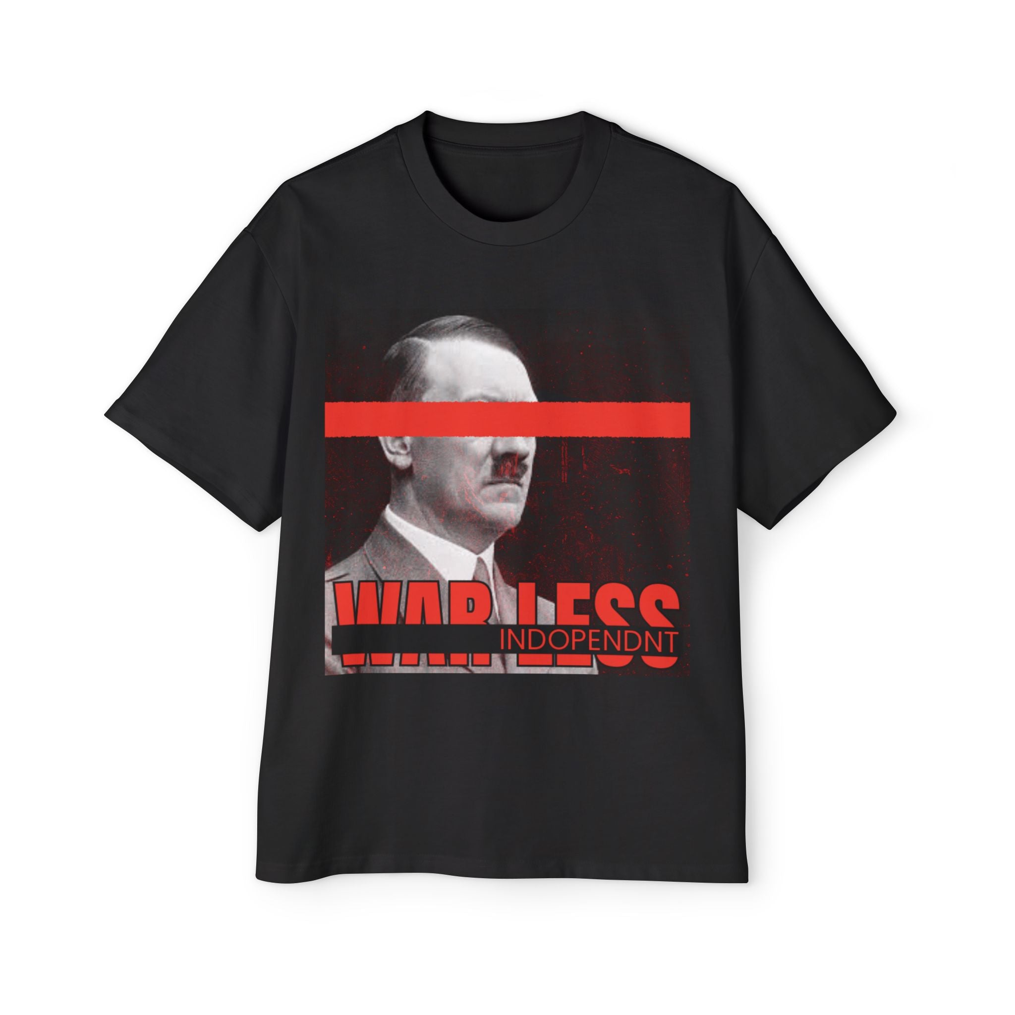 Political Statement Tee — "War Less" Graphic Oversized Shirt