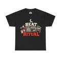 Beat Ritual T-Shirt — Retro Drum Machine & Cassette Music Tee
