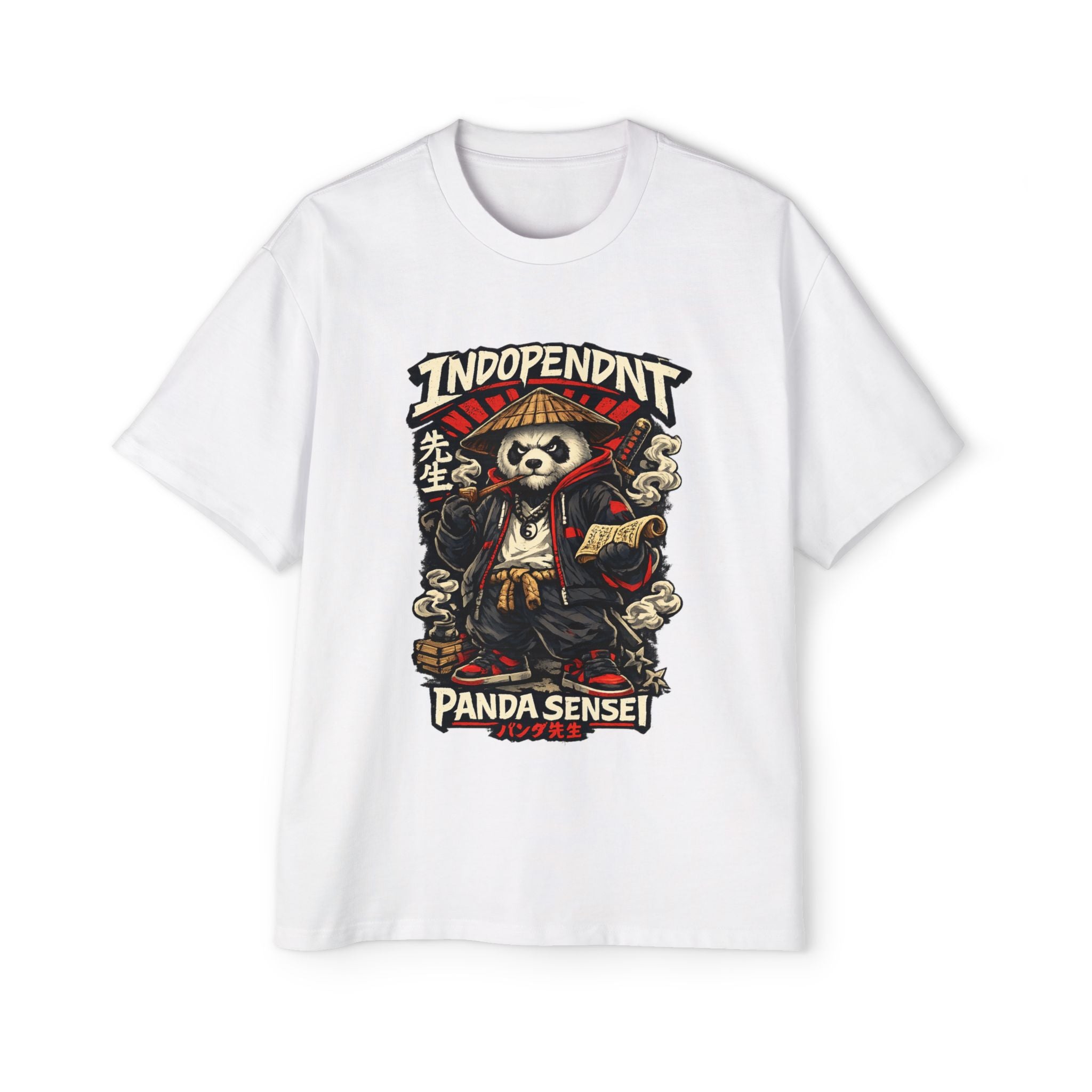 Panda Sensei Graphic Tee — "Independent Panda Sensei" Oversized Men’s T-Shirt
