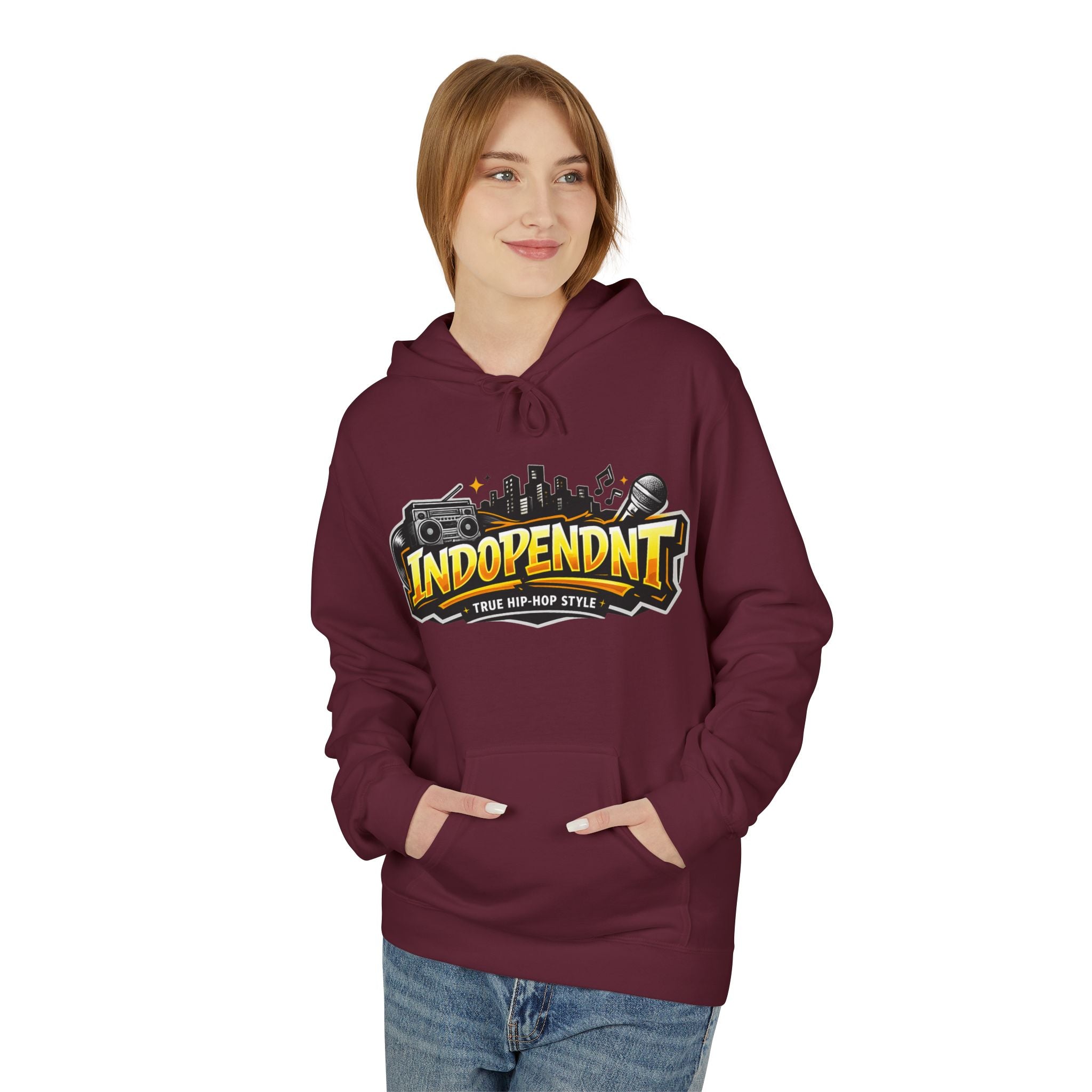 Independent Music Hoodie – "Indopendnt" Rap & Mic Graphic Pullover