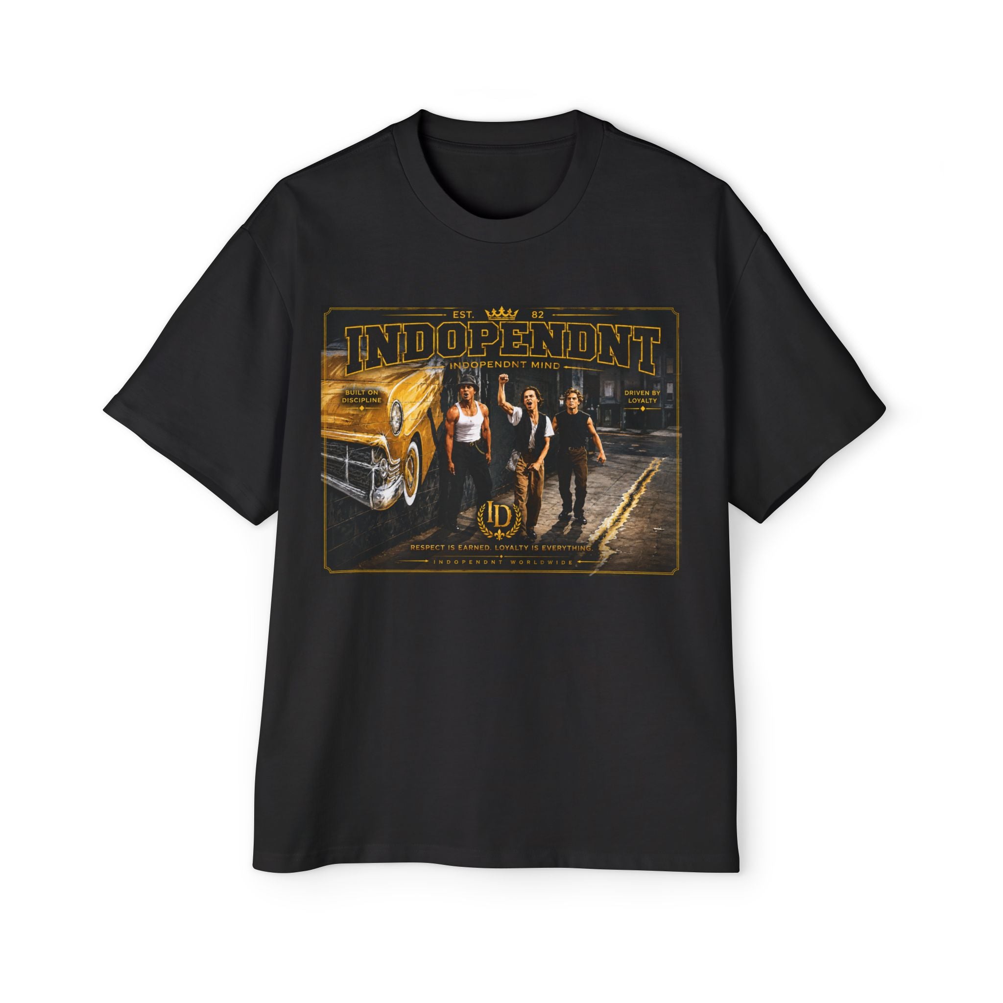 Independent Streetwear Graphic Tee — 'Independent' Crew with Lowrider Car