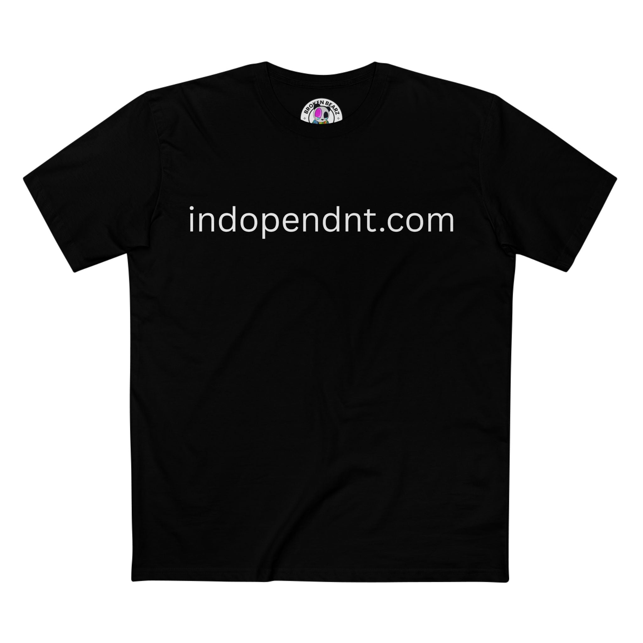 Independnt.com Minimal Logo T-Shirt — Black Crewneck Tee