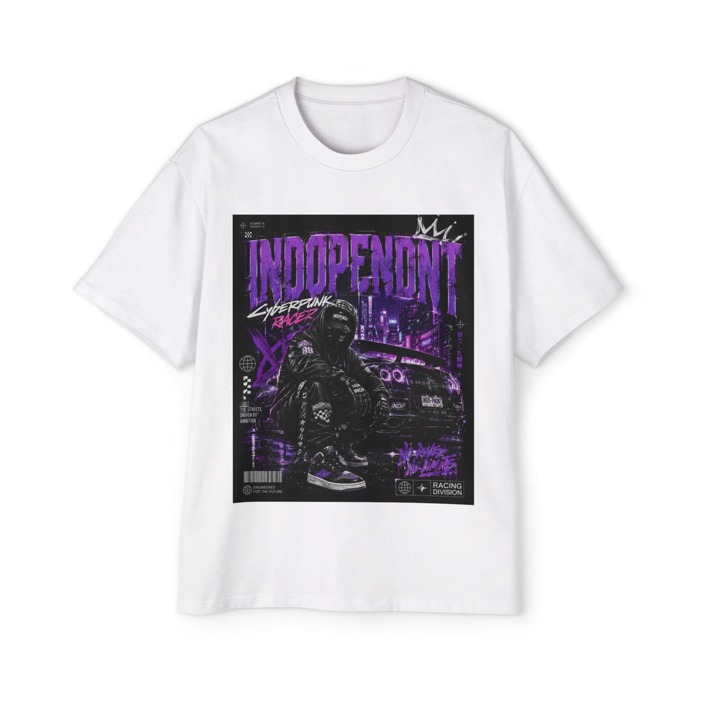 Independent Nightlife Graphic Tee — Purple Streetwear Oversized T-Shirt