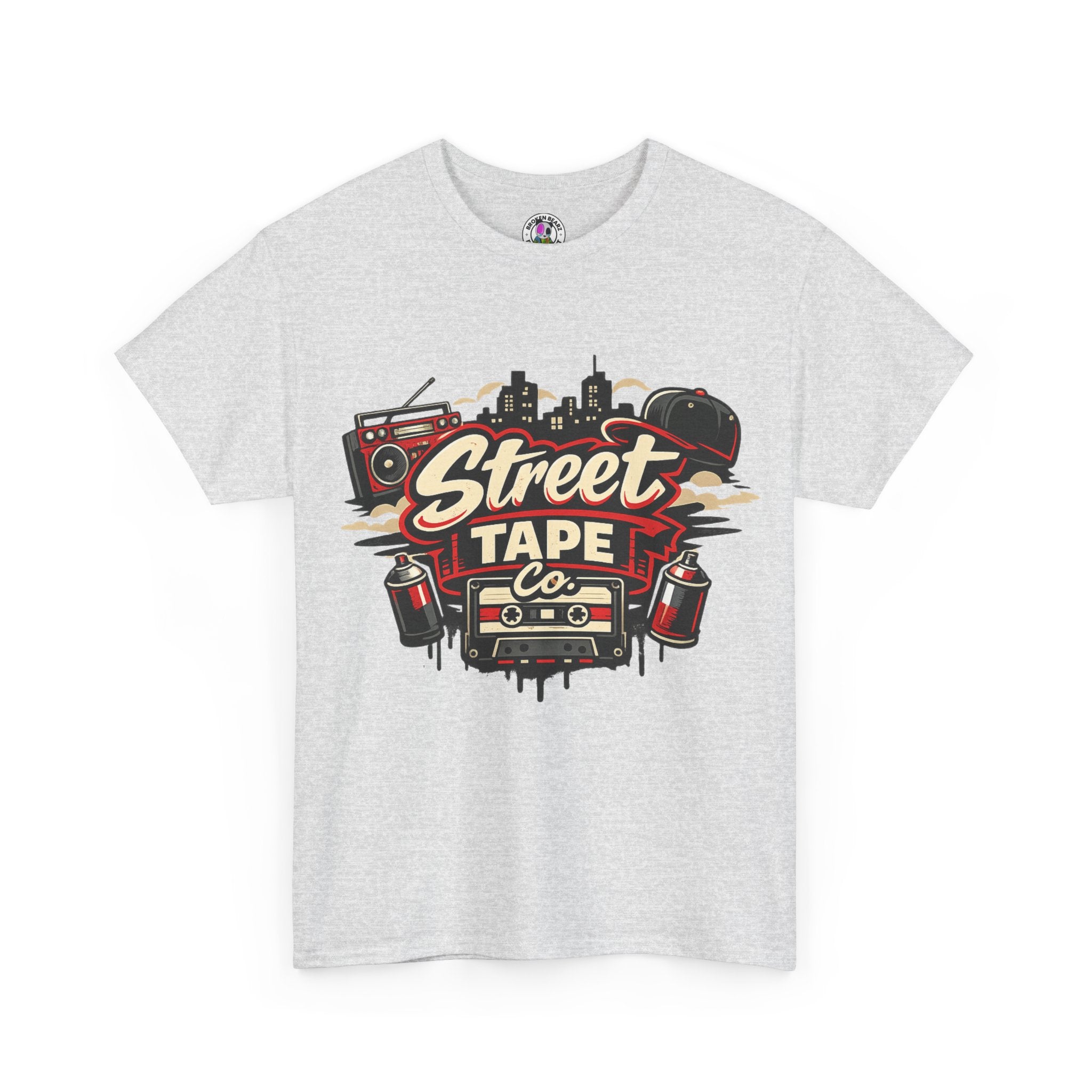 Street Tape Co. Graphic Tee – Retro Boombox Cassette Hip Hop T-Shirt