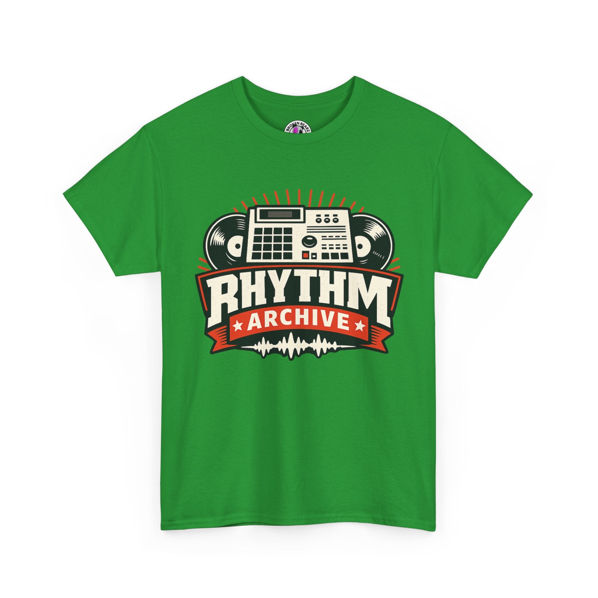 Rhythm Archive Tee — Vintage Boombox Music Logo T‑Shirt