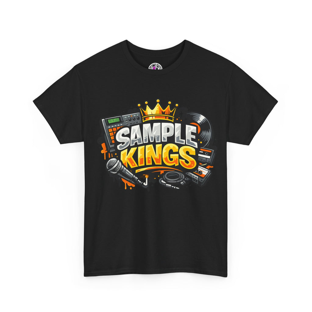 Sample Kings T-Shirt — DJ Vinyl Music Tee with Crown Graphic