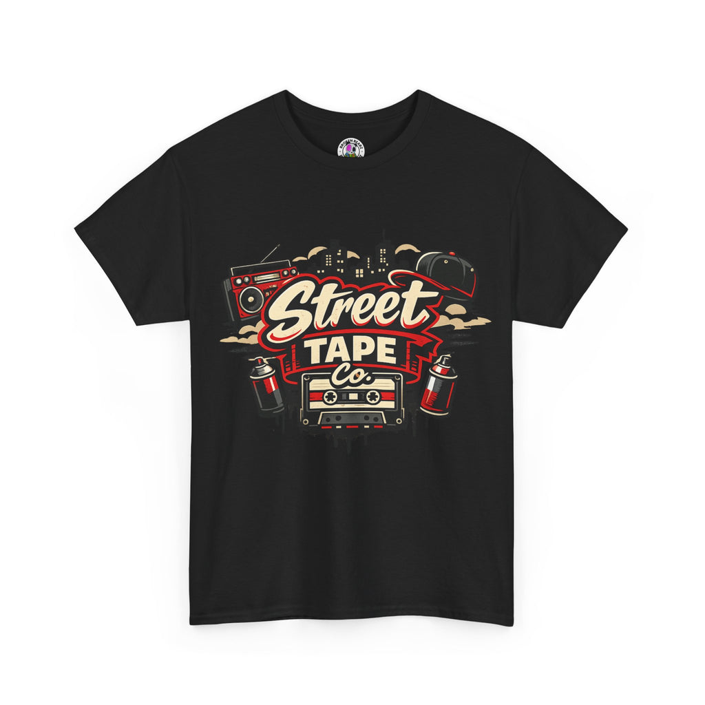 Street Tape Co. Graphic Tee – Retro Boombox Cassette Hip Hop T-Shirt