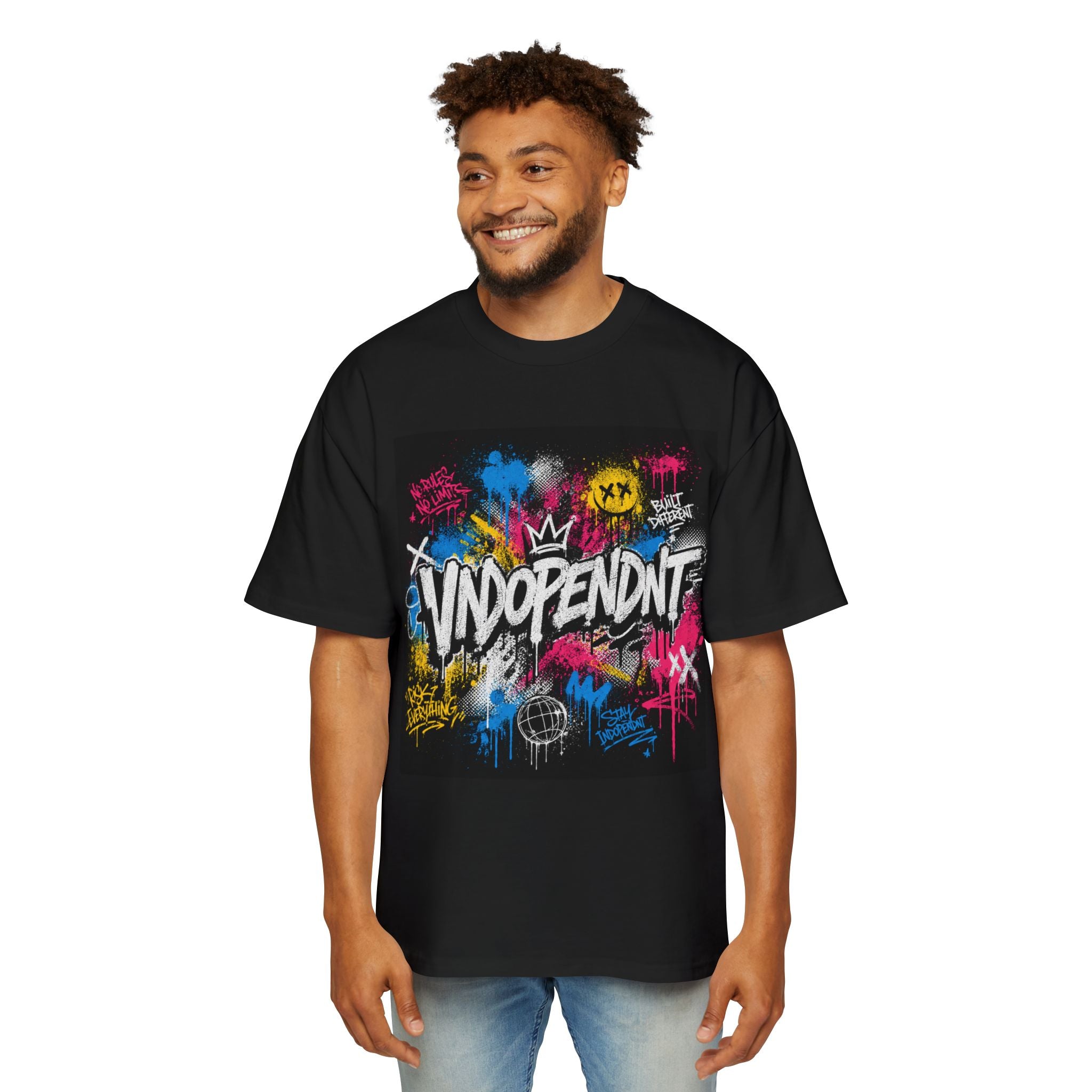 Graffiti 'Independent' Oversized Tee