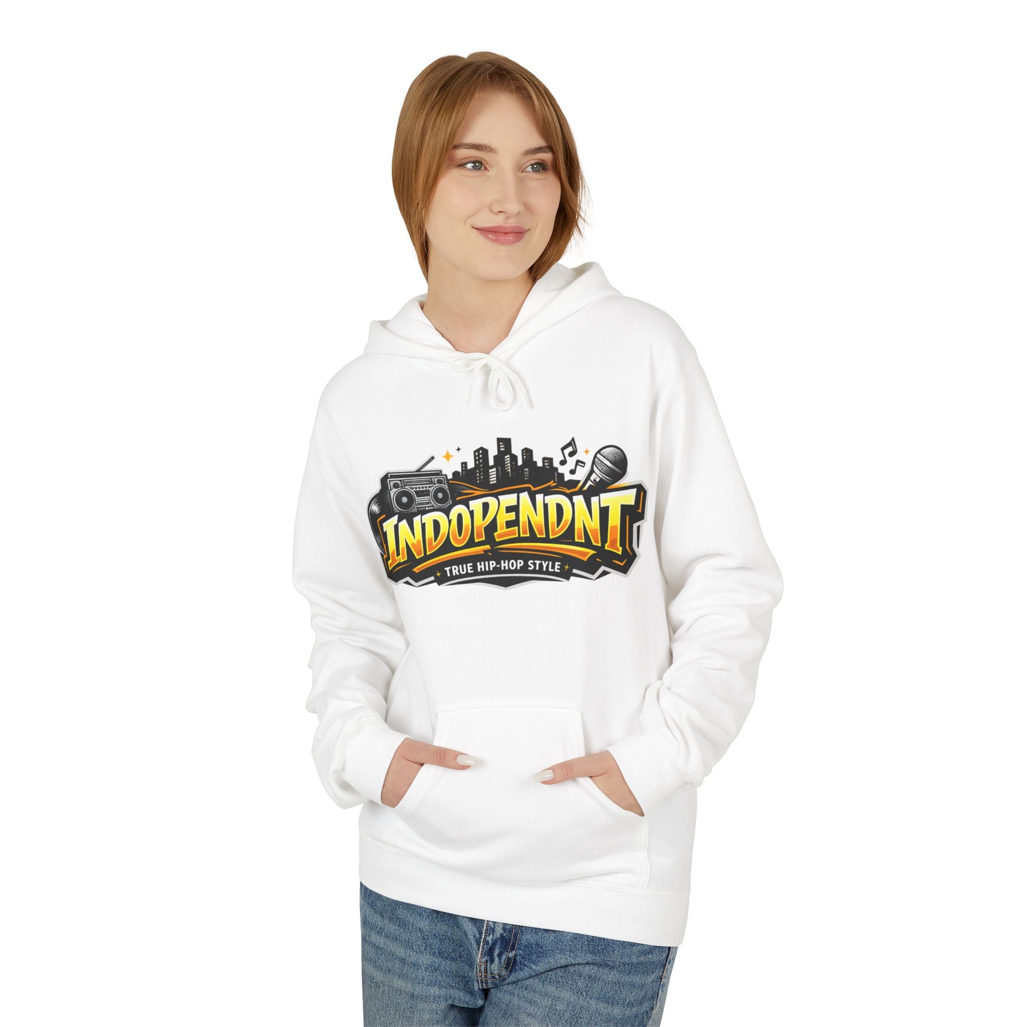 Independent Music Hoodie – "Indopendnt" Rap & Mic Graphic Pullover