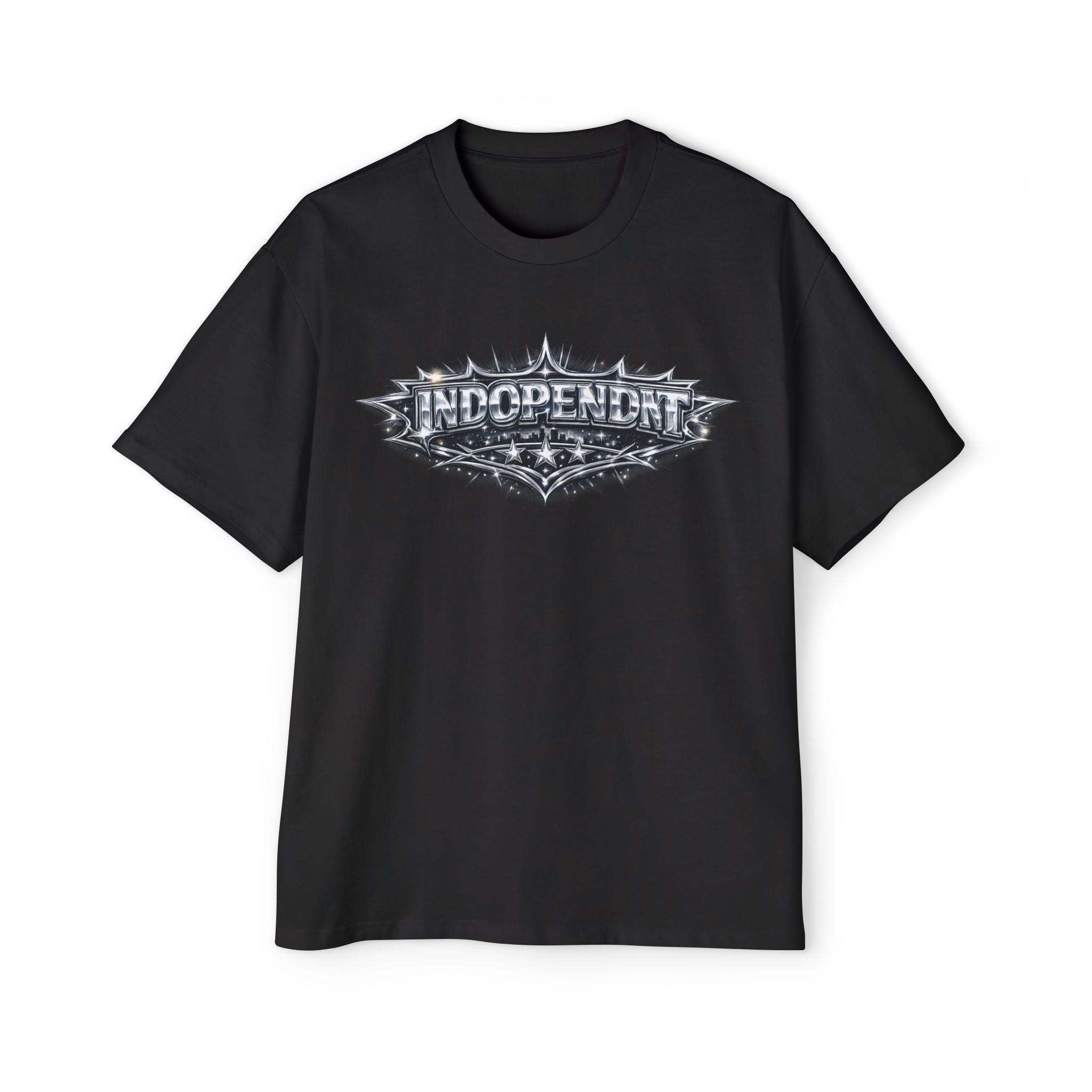 Independent Graphic Tee — Vintage Shield Logo Men’s Oversized T‑Shirt