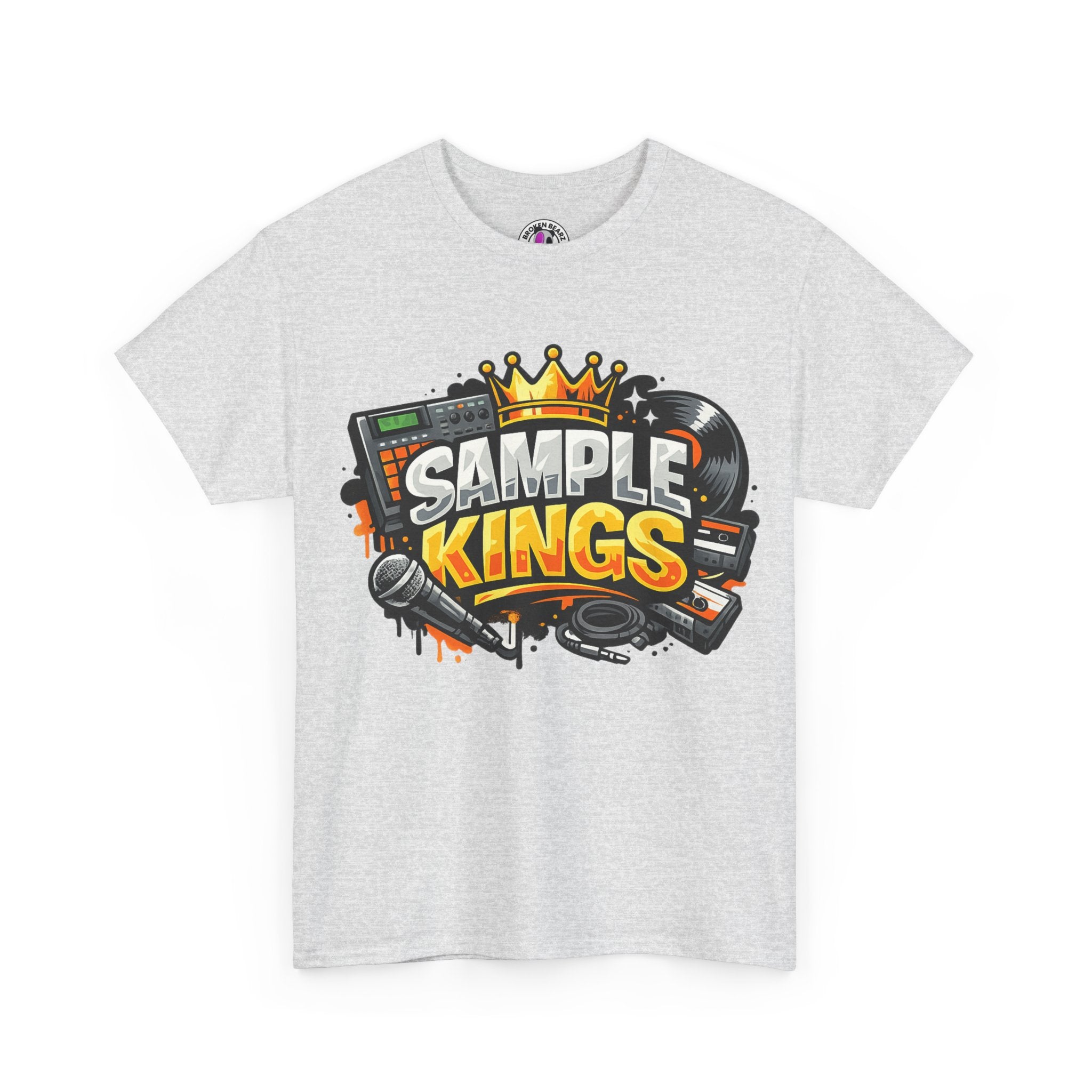 Sample Kings T-Shirt — DJ Vinyl Music Tee with Crown Graphic