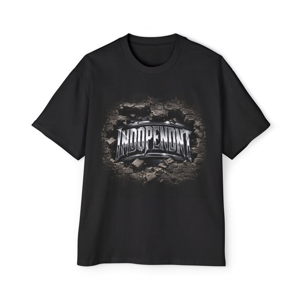 Independent Brick-Wall Graphic Tee — Men's Oversized Streetwear