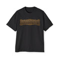 Independent Vintage Lettering Tee — Men's Oversized Black Graphic Shirt