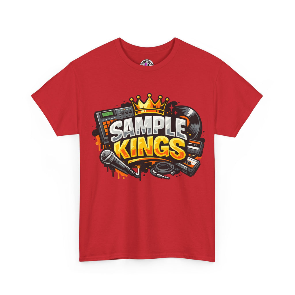Sample Kings T-Shirt — DJ Vinyl Music Tee with Crown Graphic