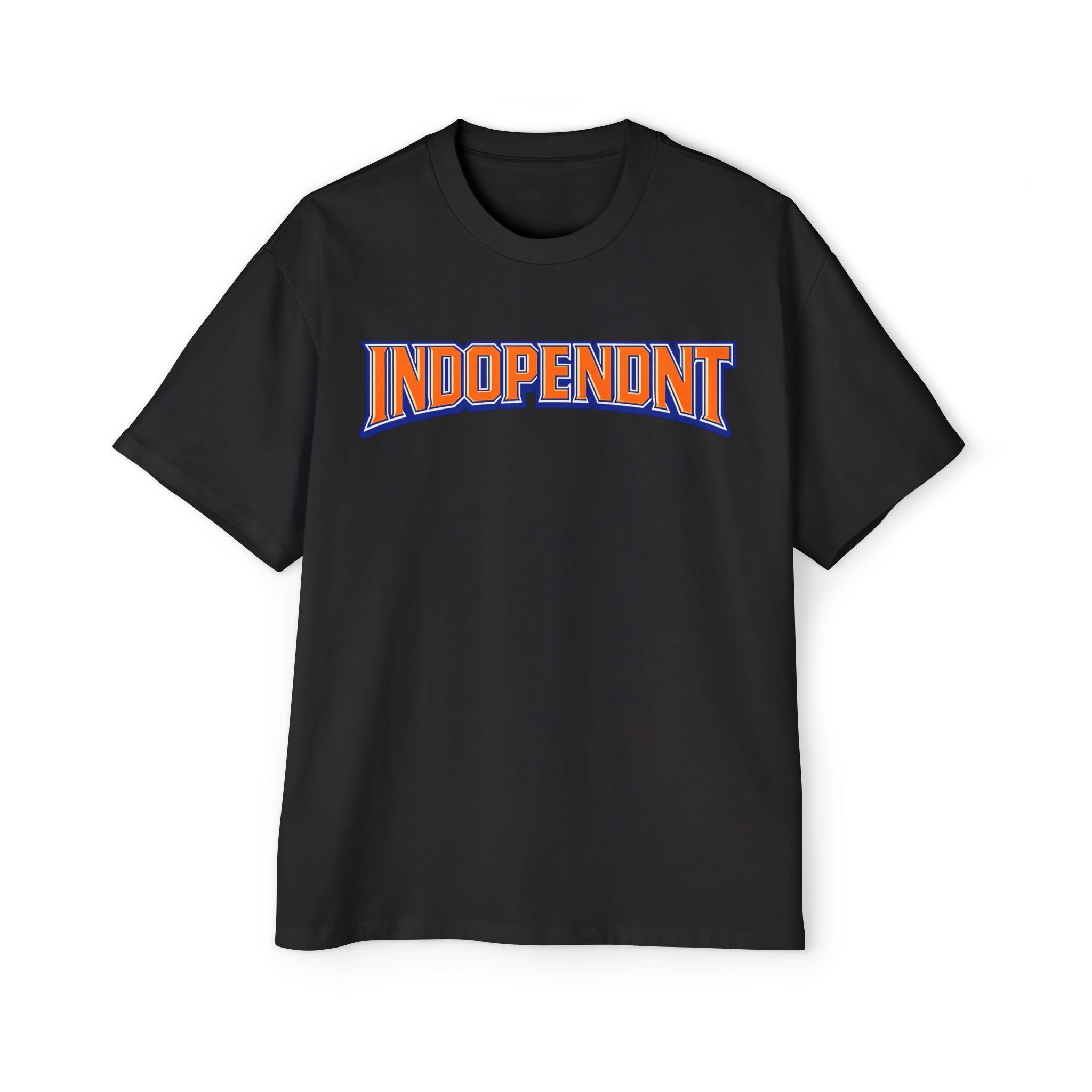 Indopendent Graphic Tee — Retro Orange & Blue Streetwear Men’s T‑Shirt