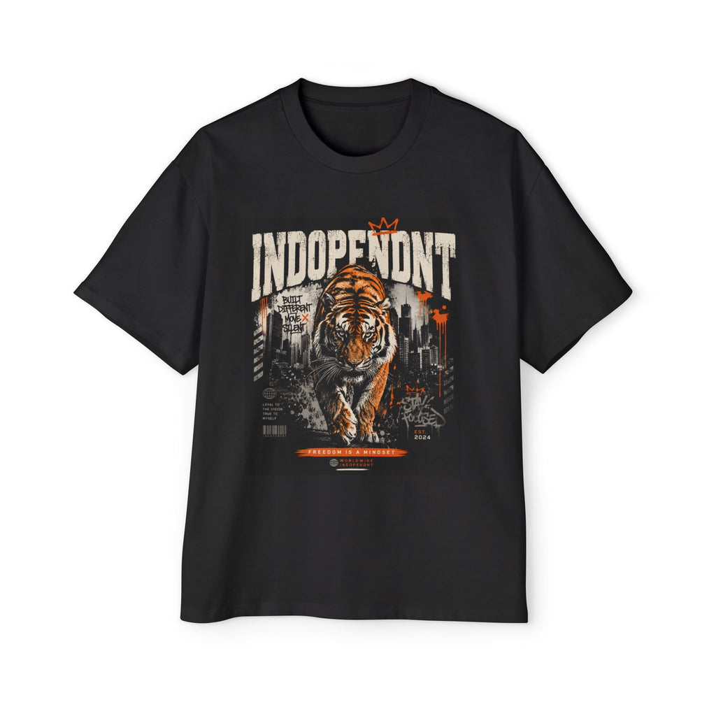 Independent Tiger Graphic Tee — Vintage Urban Men’s Oversized T-Shirt