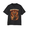 Independent Tiger Graphic Tee — Fierce Flame Skull & Warrior Men's Oversized T-Shirt