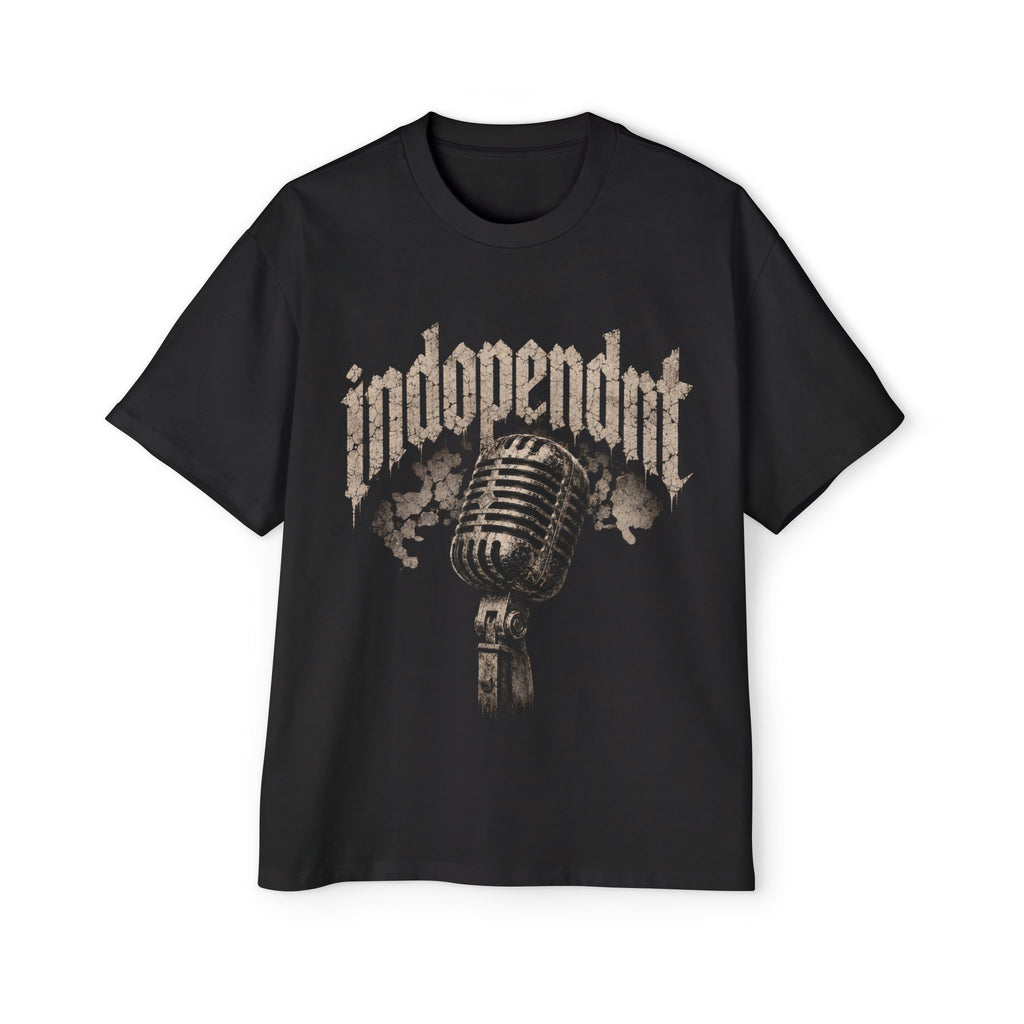 Indovpendnt Vintage Microphone Tee — Retro Rock Music Graphic Men’s T‑Shirt