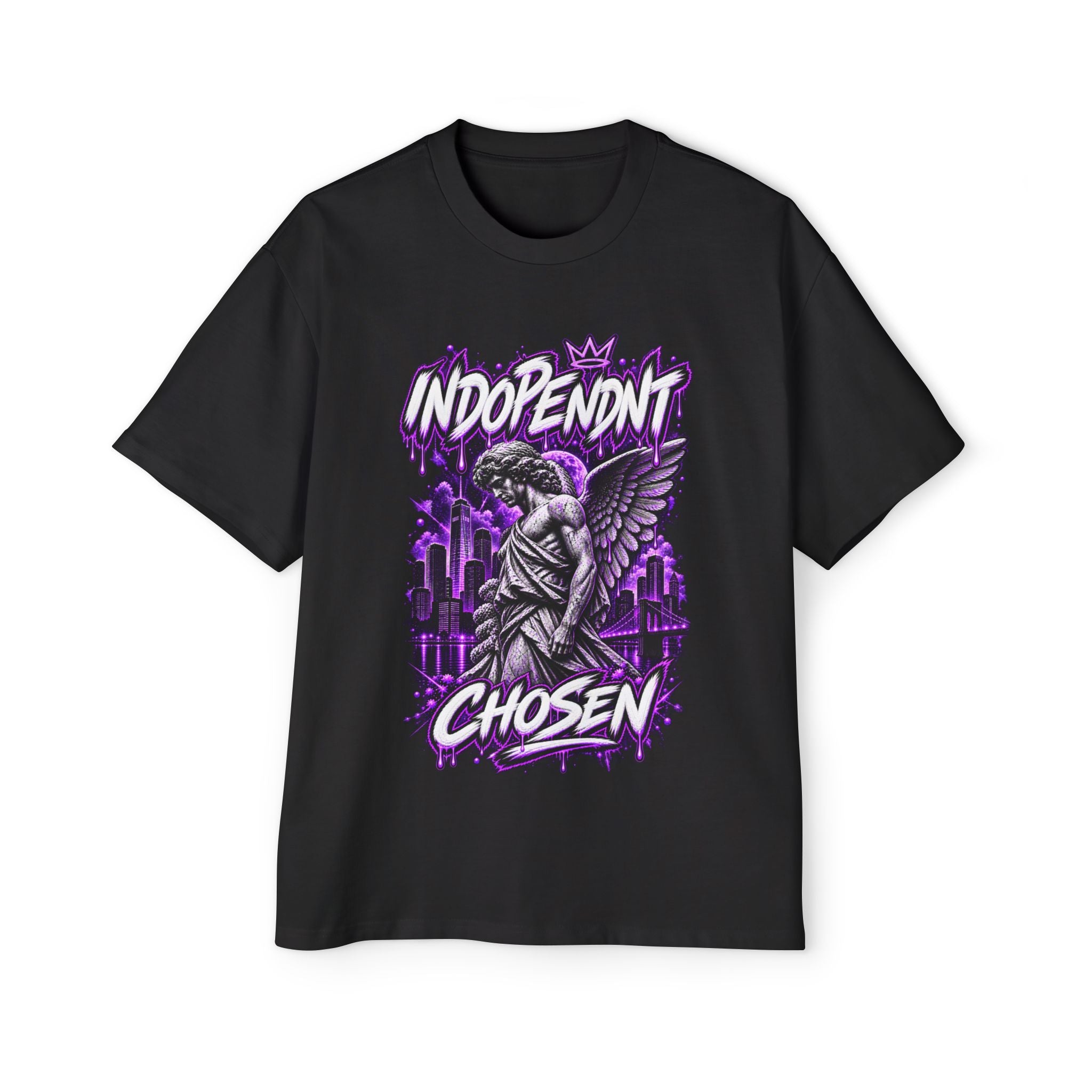 IndoPendent Chosen Graphic Tee — Men’s Oversized Angel Streetwear T-Shirt