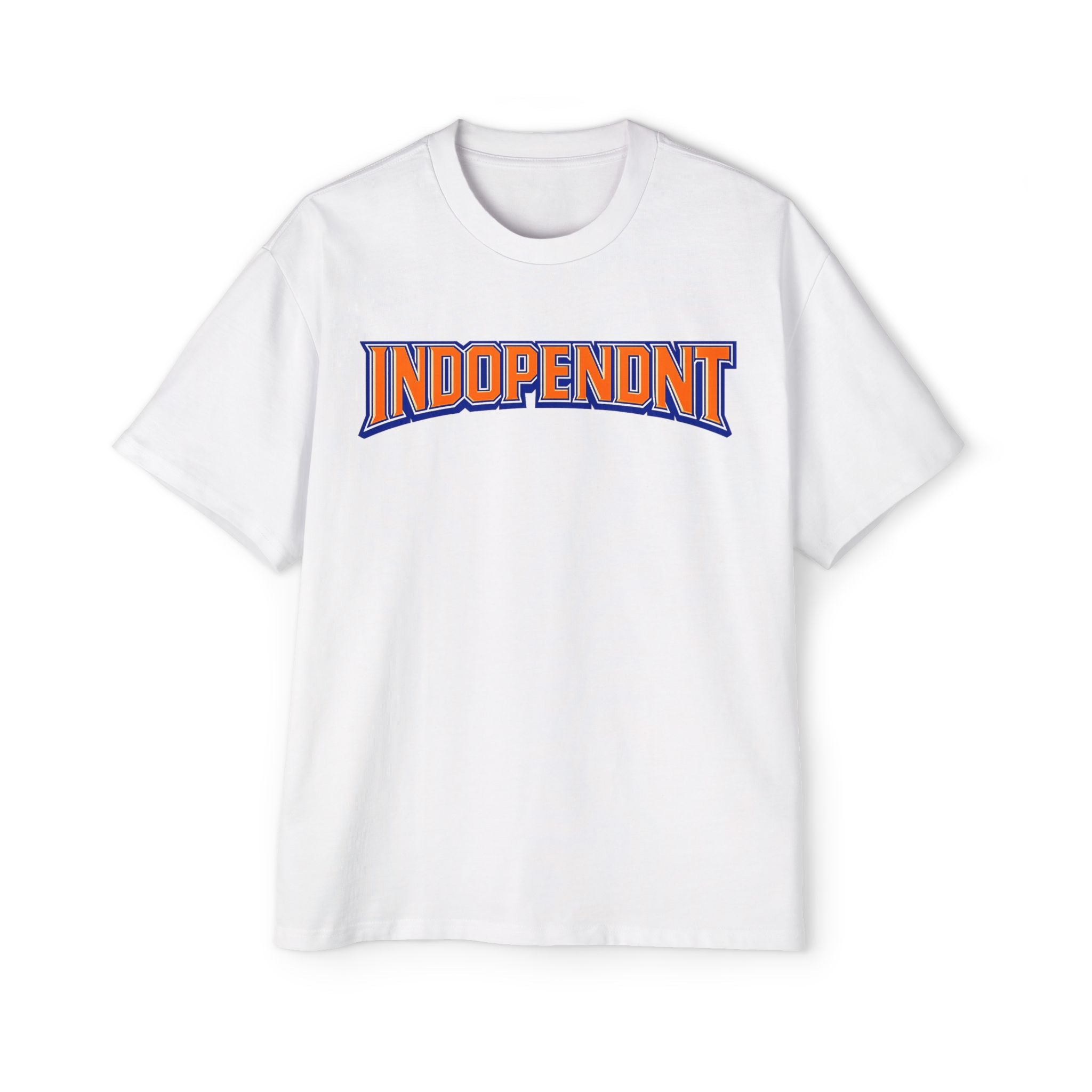 Indopendent Graphic Tee — Retro Orange & Blue Streetwear Men’s T‑Shirt