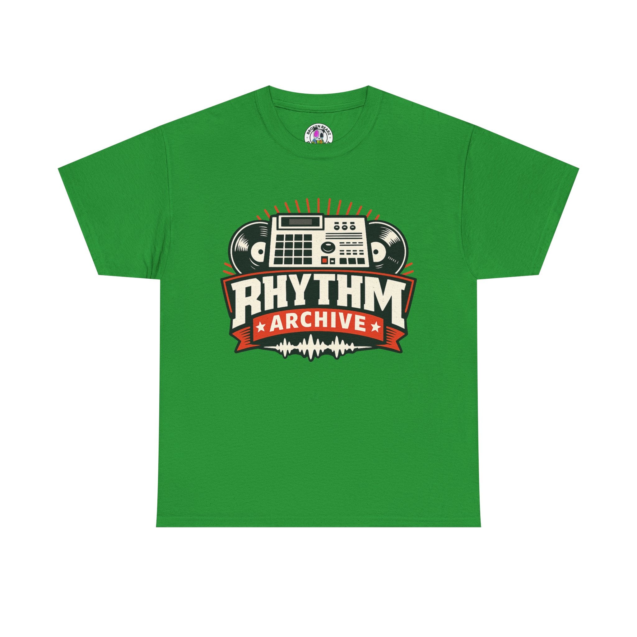 Rhythm Archive Tee — Vintage Boombox Music Logo T‑Shirt