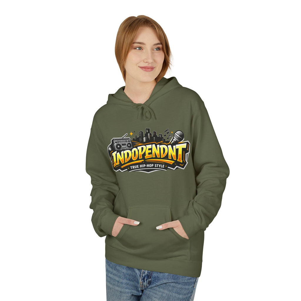 Independent Music Hoodie – "Indopendnt" Rap & Mic Graphic Pullover