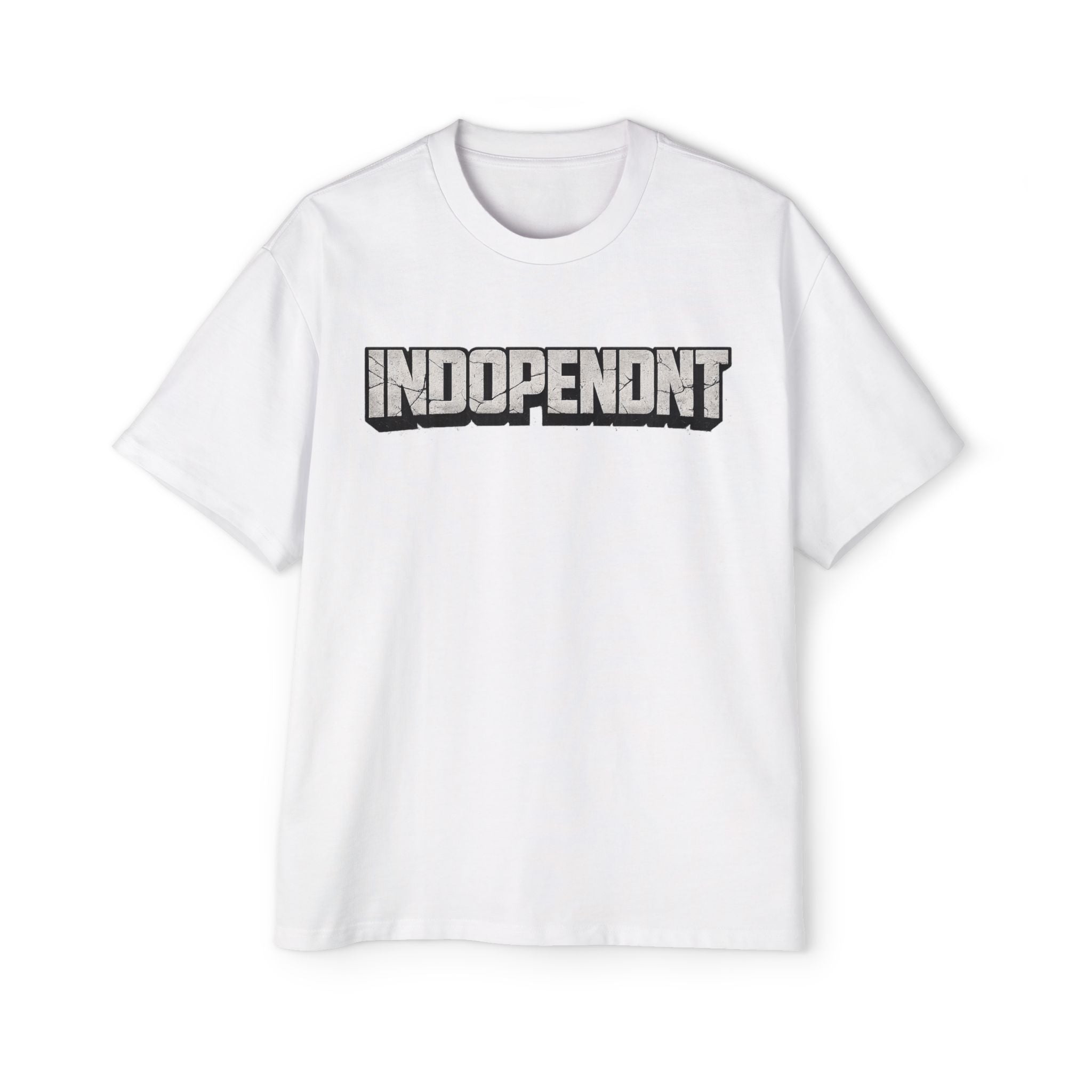 Independent Graphic Tee — Men’s Oversized White T-Shirt