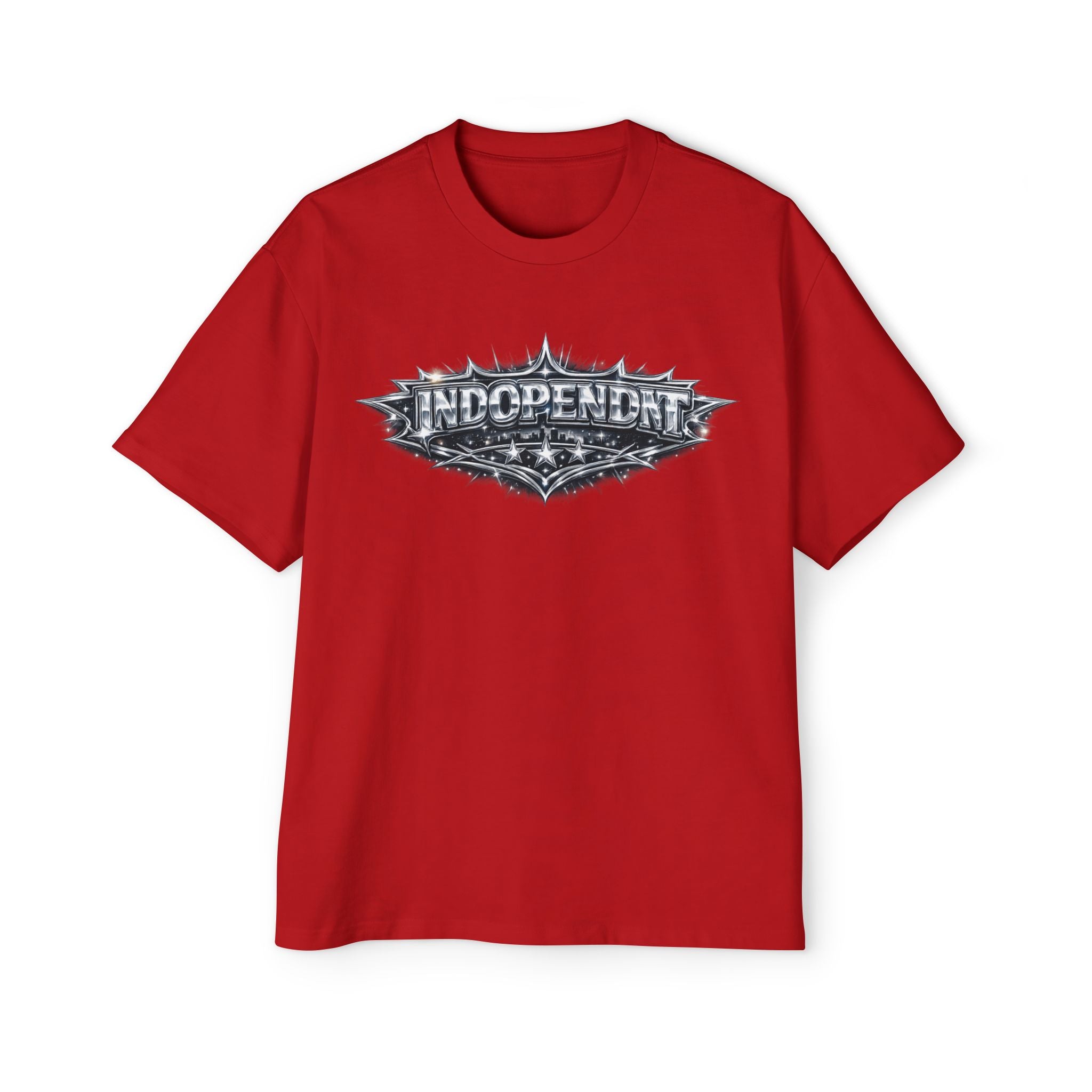 Independent Graphic Tee — Vintage Shield Logo Men’s Oversized T‑Shirt