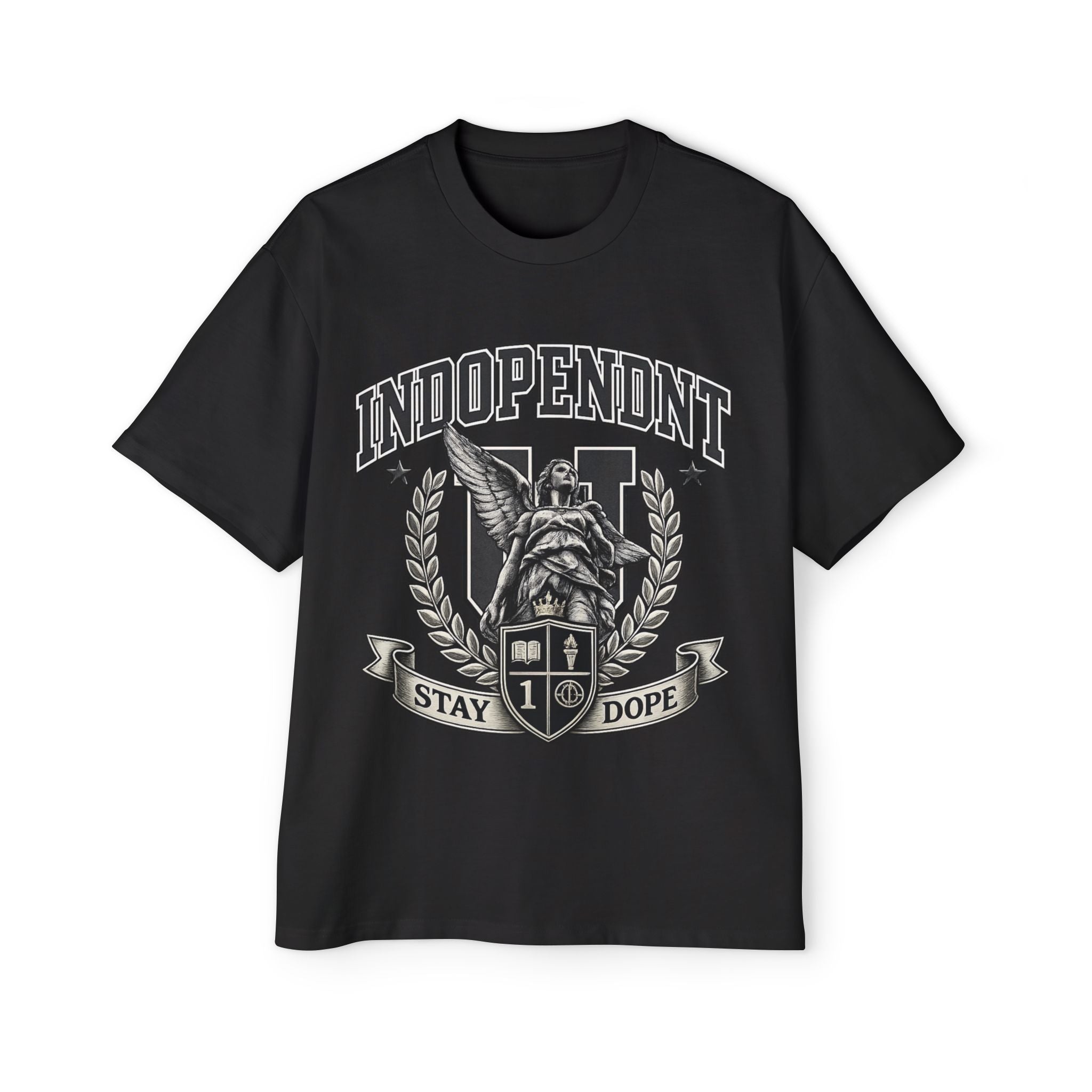 T-Shirt — "Indopendent" Vintage Crest Graphic Tee (Stay Dope)