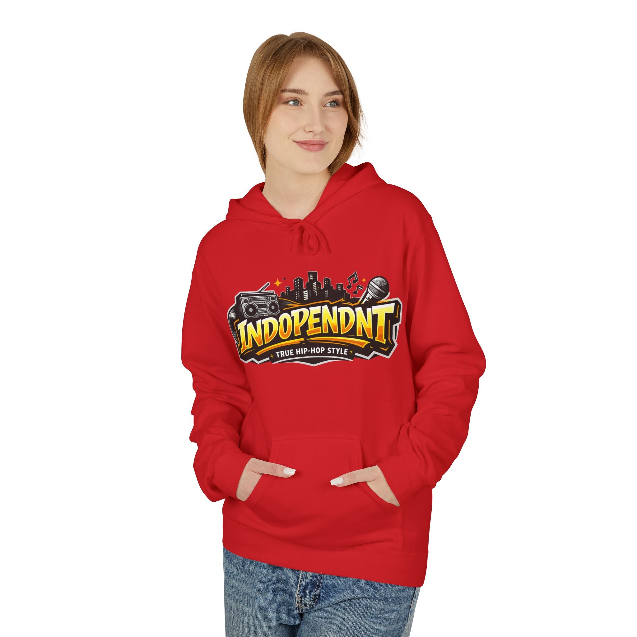 Independent Music Hoodie – "Indopendnt" Rap & Mic Graphic Pullover