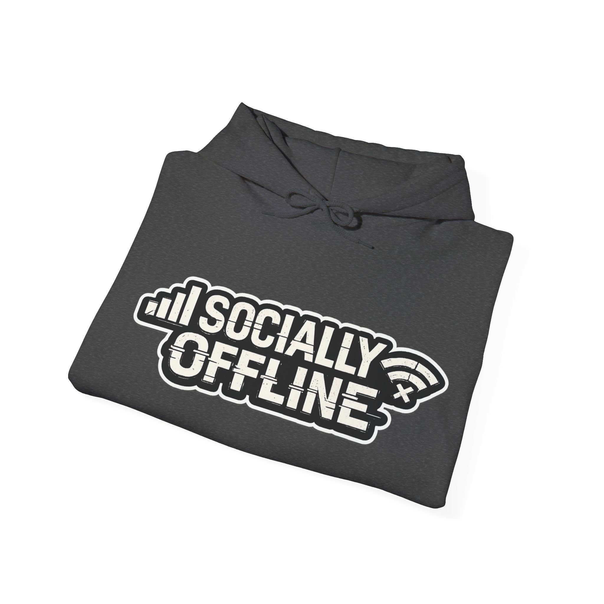 Socially Offline Hoodie — Funny Introvert Graphic Pullover