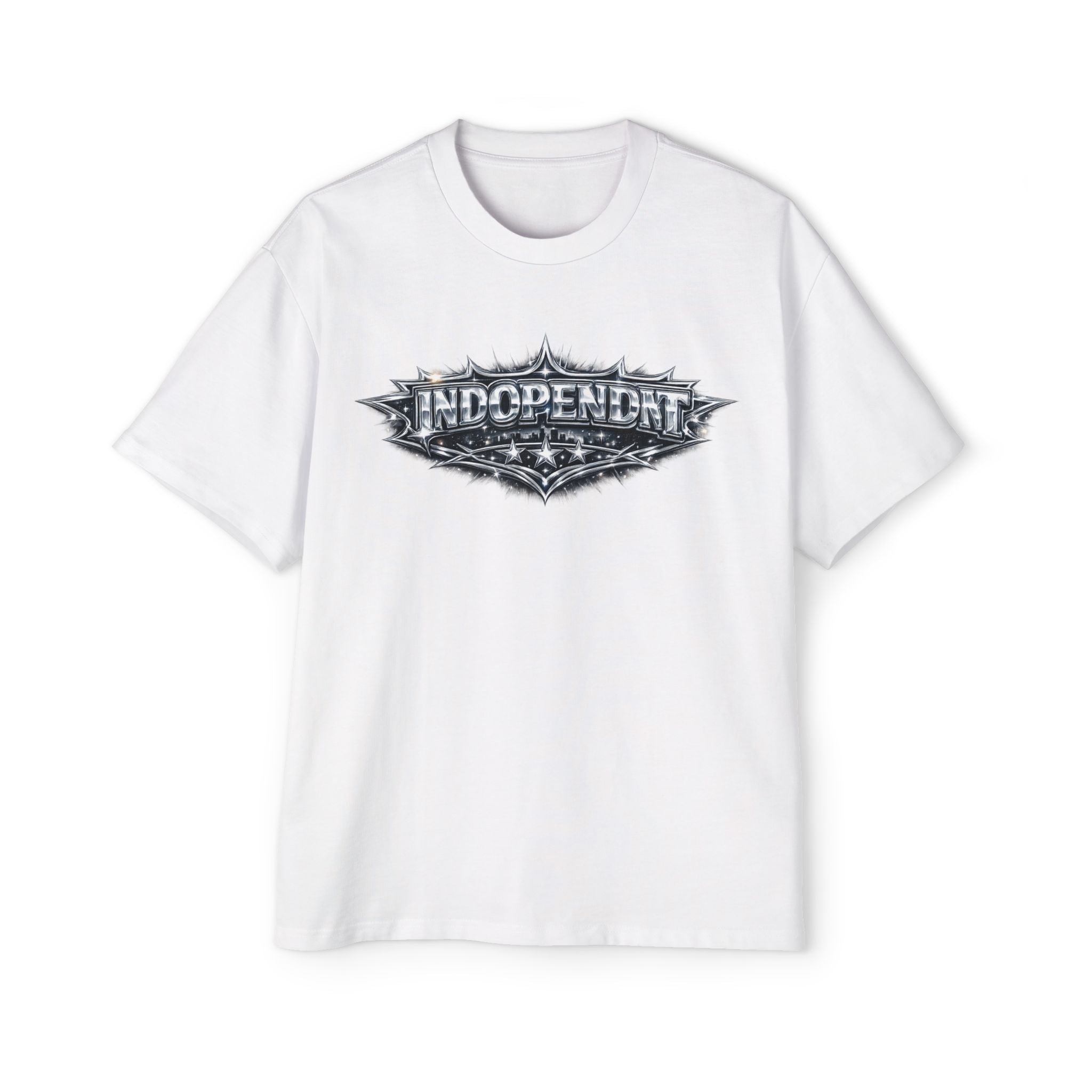 Independent Graphic Tee — Vintage Shield Logo Men’s Oversized T‑Shirt