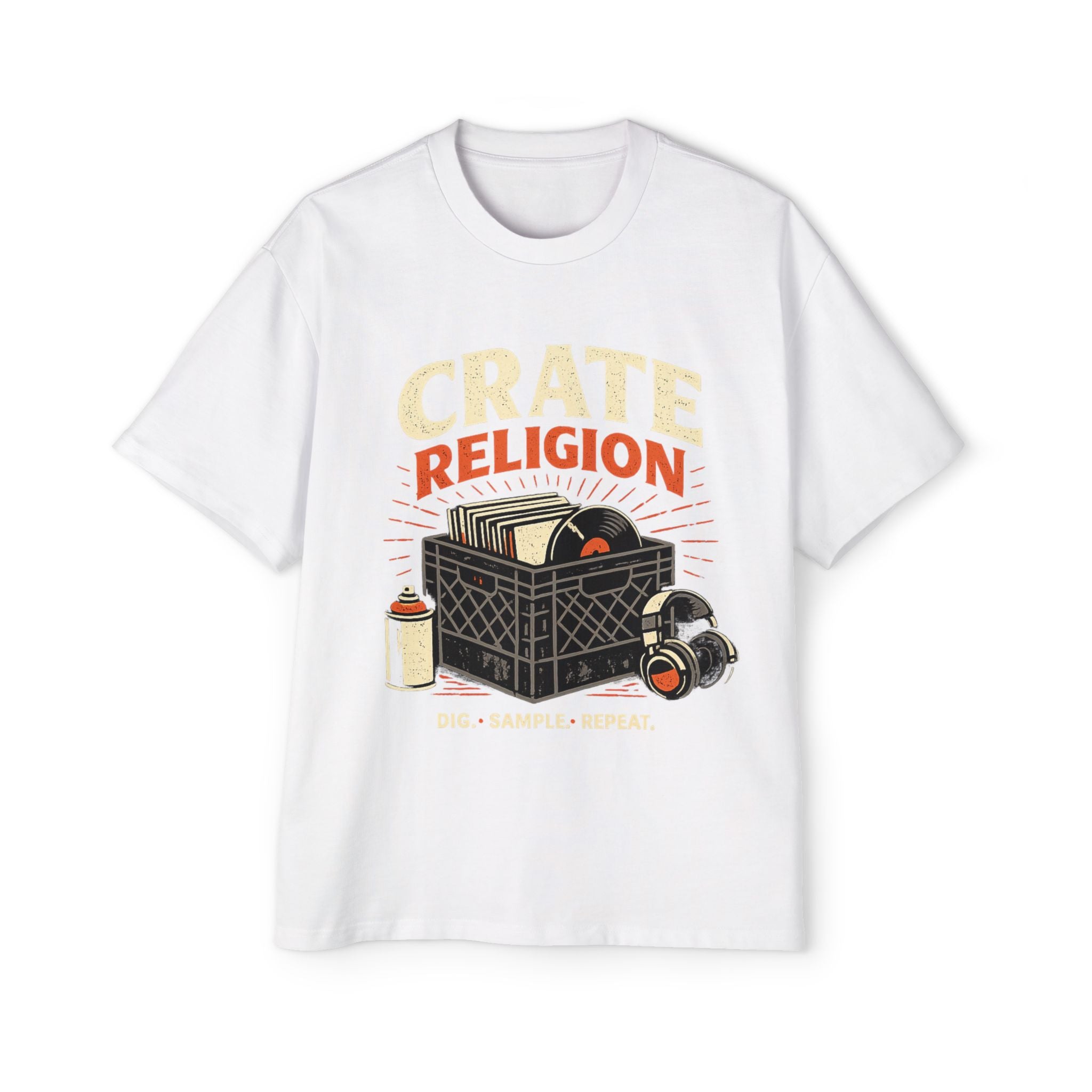 Crate Religion Tee – Vintage Vinyl & Record Collector Men's T-Shirt