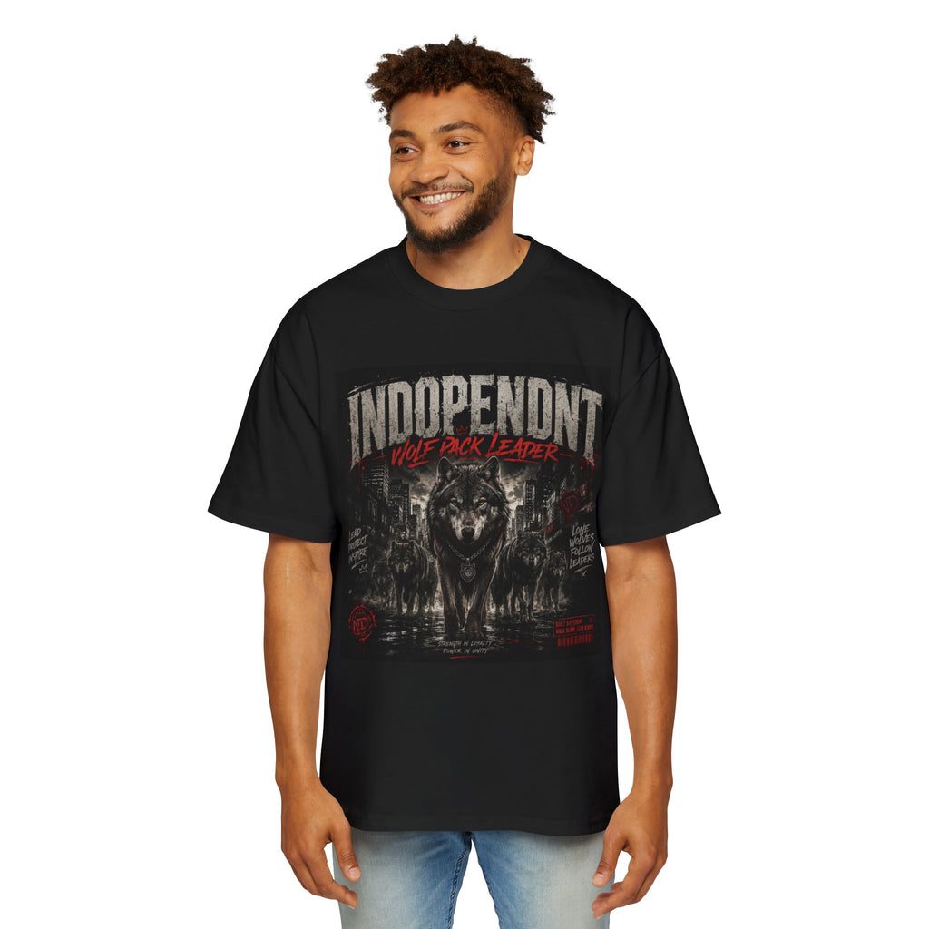 Independent Wolf Rock Leader Tee — Men's Graphic Oversized T‑Shirt