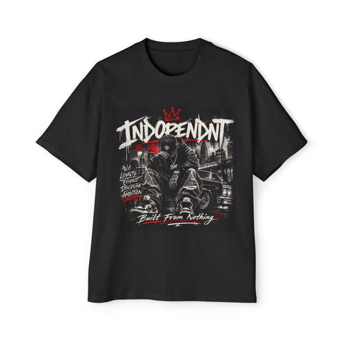 Graphic Tee — "Independent: Built From Nothing" Oversized Men's T‑Shirt