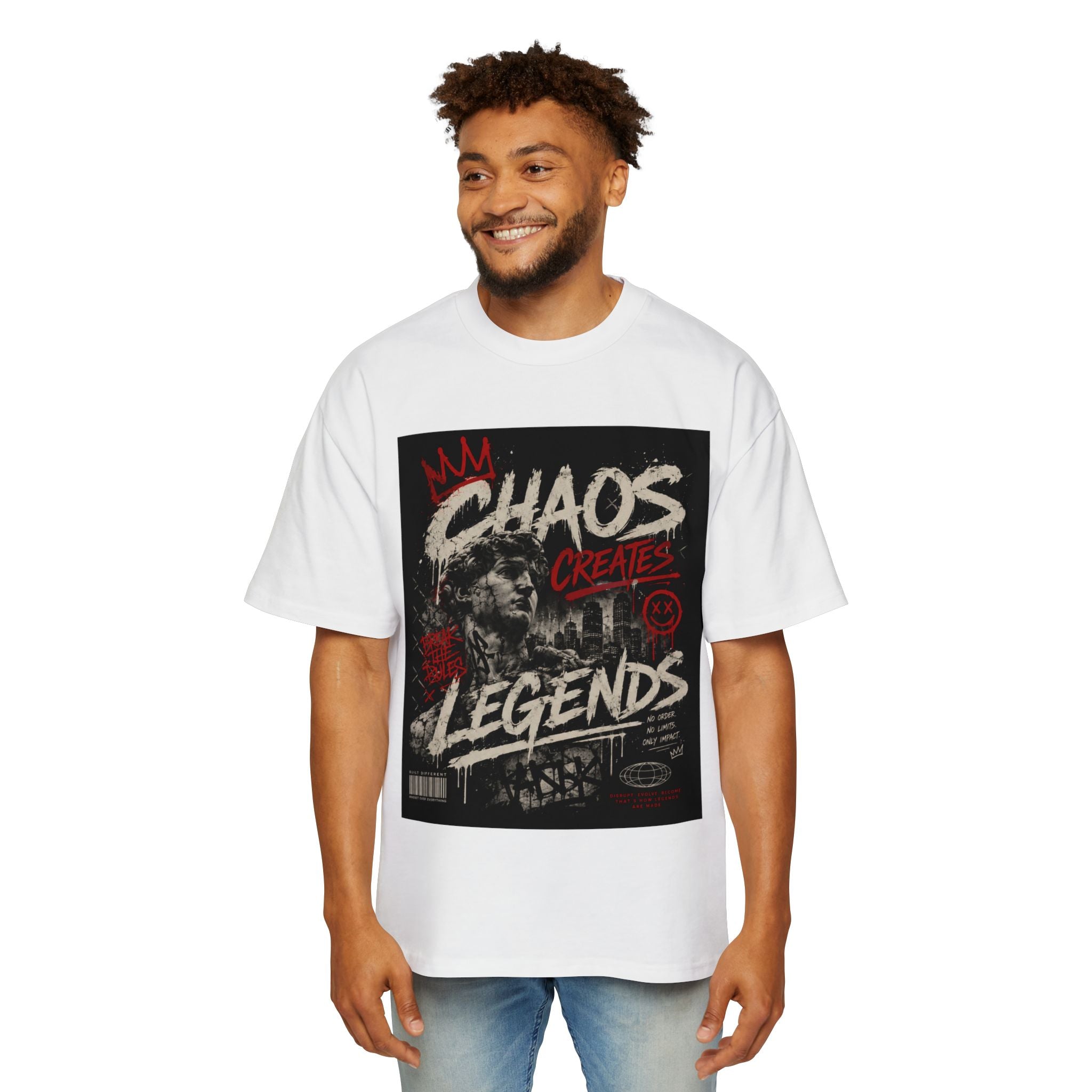 Chaos Creates Legends T-Shirt — Graphic Streetwear Tee for Men