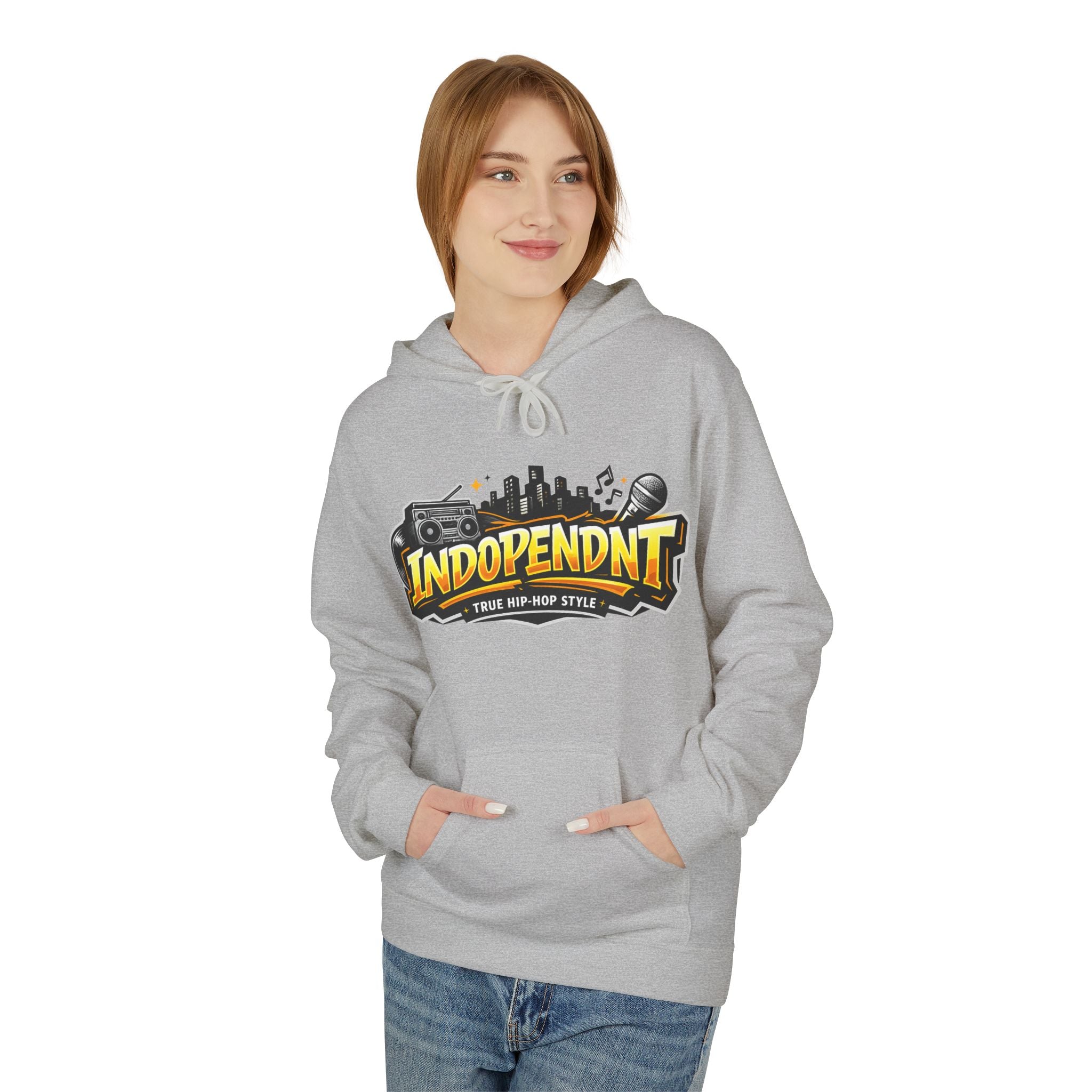 Independent Music Hoodie – "Indopendnt" Rap & Mic Graphic Pullover