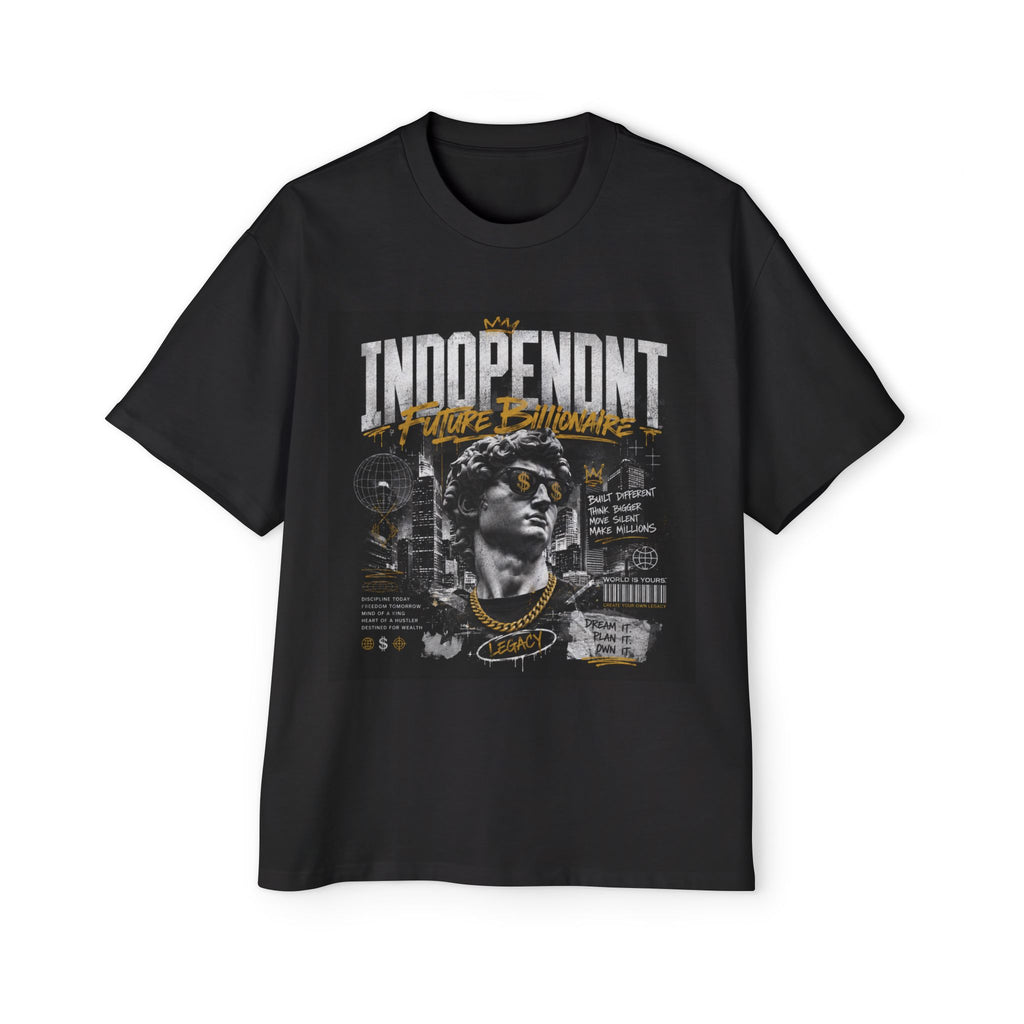 Independent Vibes Tee — Retro Statue Graphic Men's Oversized T-Shirt