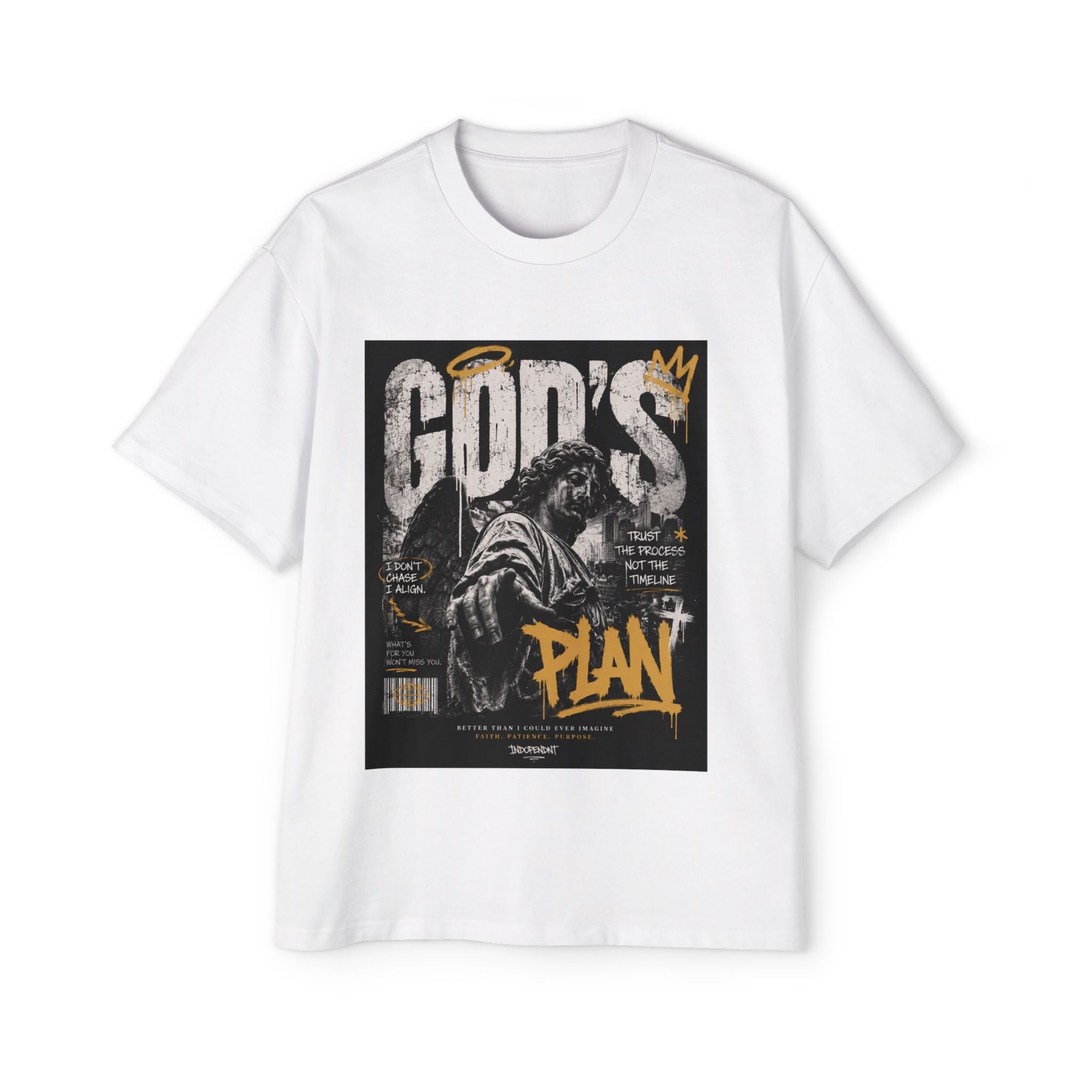 God's Plan Graphic Tee — Mens Oversized Faith T-Shirt