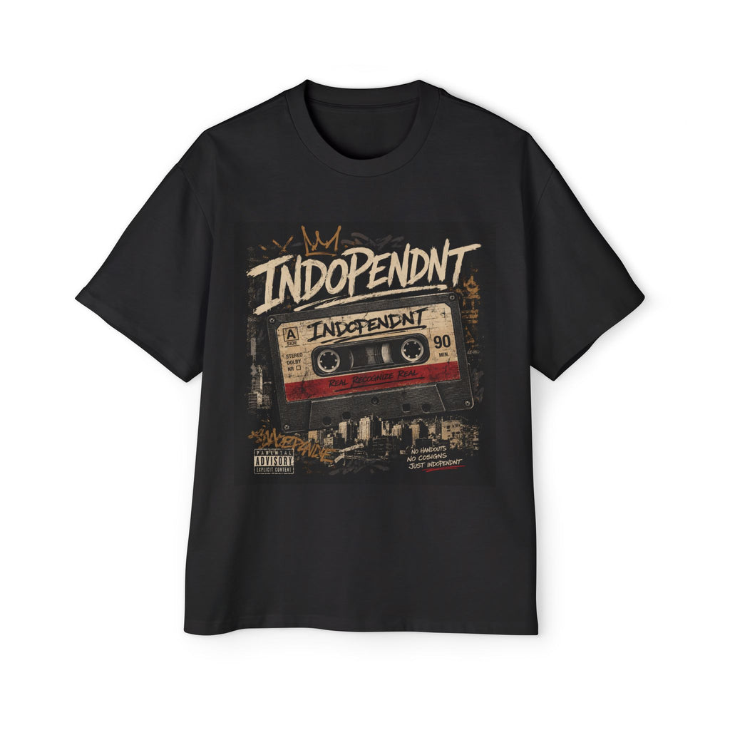 Vintage Cassette "Independent" Tee — Retro Streetwear Oversized T‑Shirt
