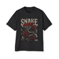 Snake & Roses Graphic Tee — Men's Oversized Rock Band Shirt