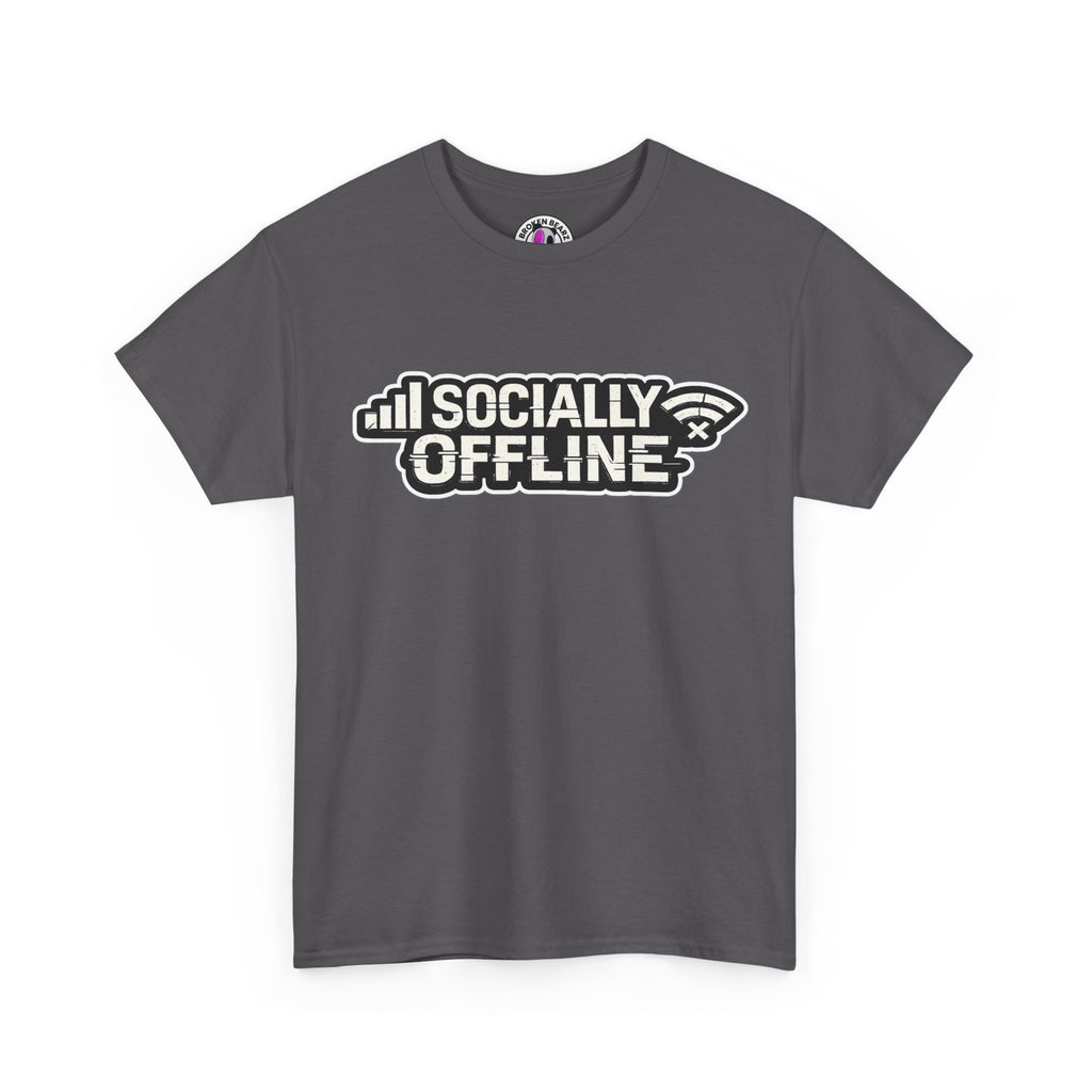 Socially Offline T-Shirt — Low Signal Graphic Tee