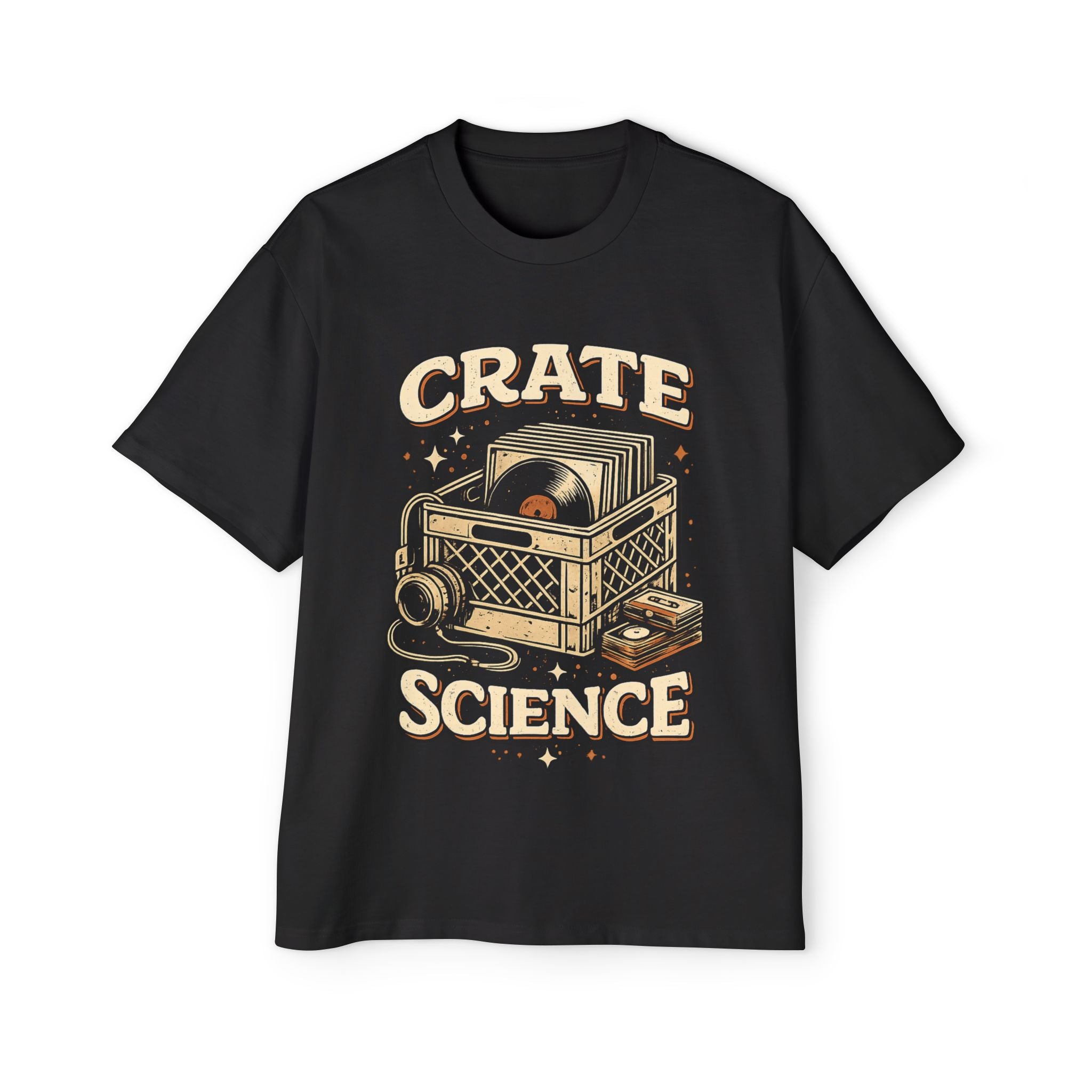 Crate Science T‑Shirt – Retro Vinyl DJ Record Tee