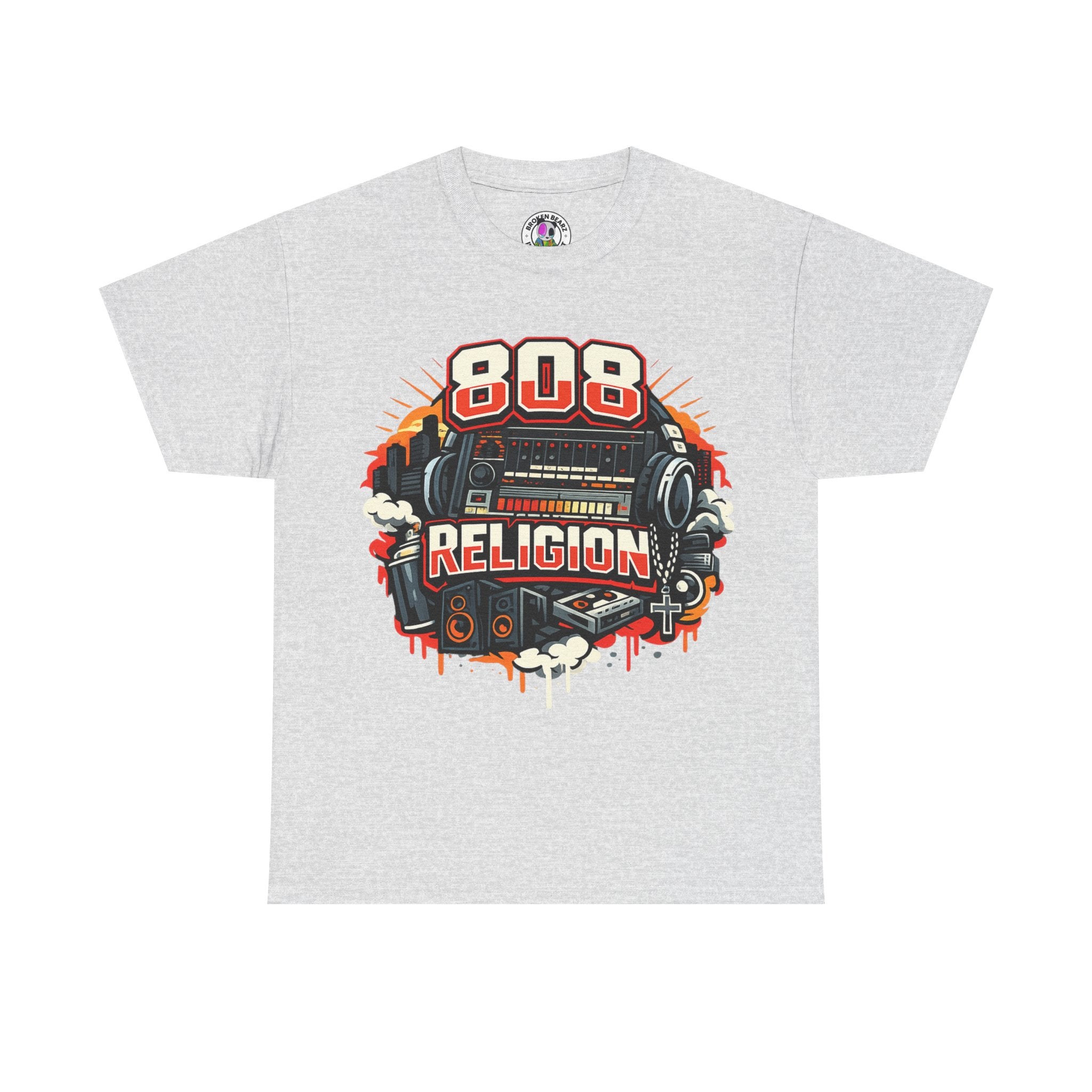 808 Religion T‑Shirt - Vintage Drum Machine Graphic Tee for Music Producers & Beatmakers