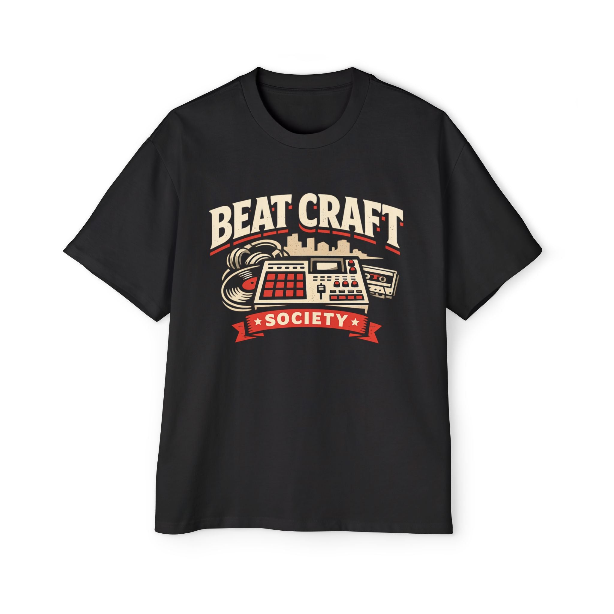 Beat Craft Society T‑Shirt — Vintage Drum Machine Music Producer Tee