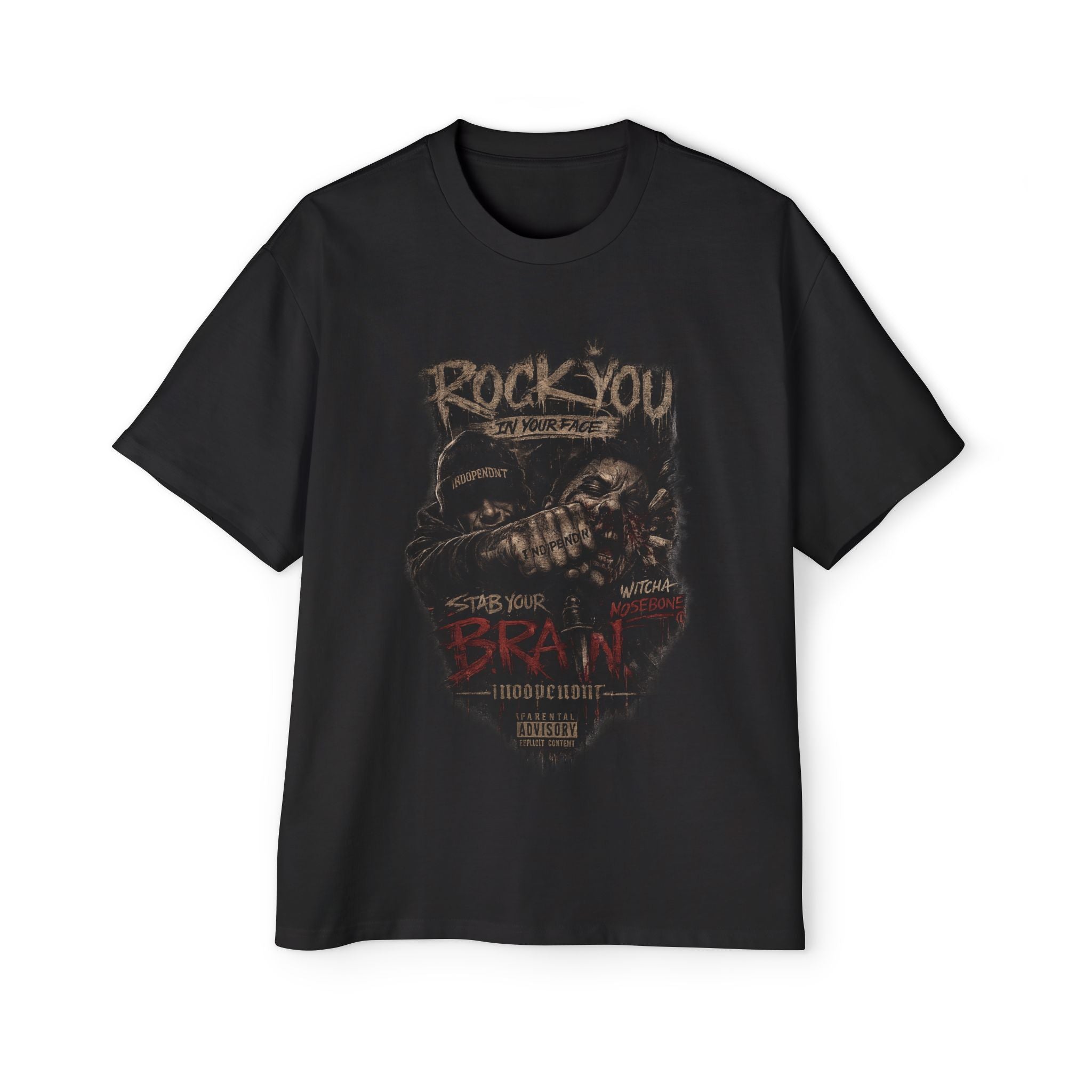 Rock You With My Strange Ways Graphic Tee — Vintage Skull & Brain Band Shirt